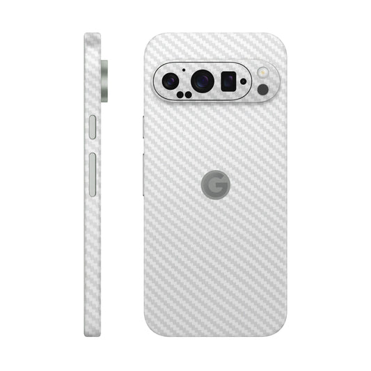 Folie de protectie Google Pixel 9 Pro, eSkins Elegans, Skin Carbon Alb