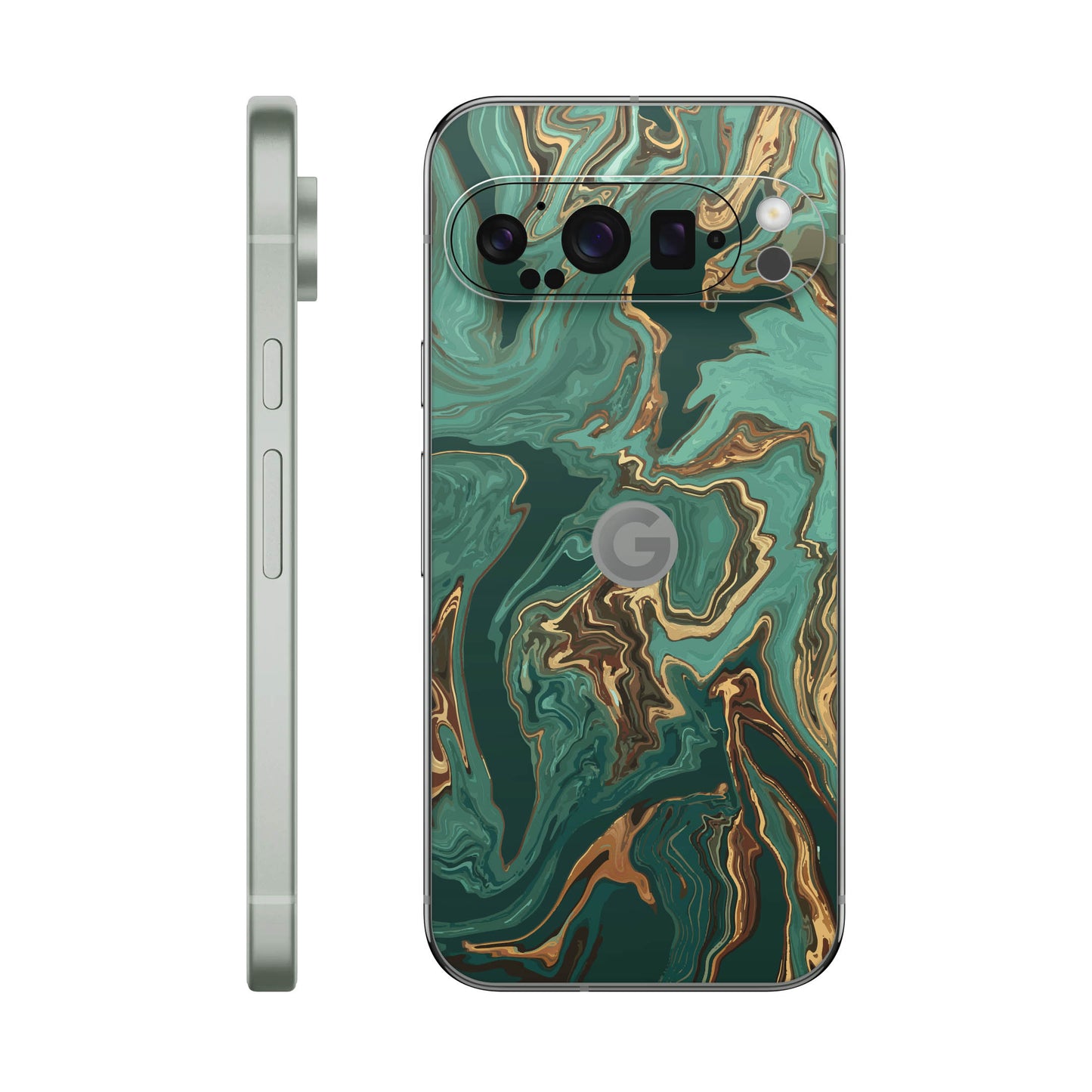 Folie de protectie Google Pixel 9 Pro, eSkins Signature, Skin Emerald Flow