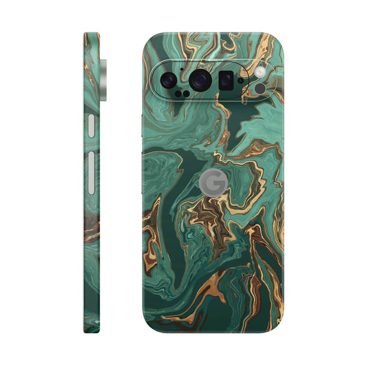 Folie de protectie Google Pixel 9 Pro, eSkins Signature, Skin Emerald Flow