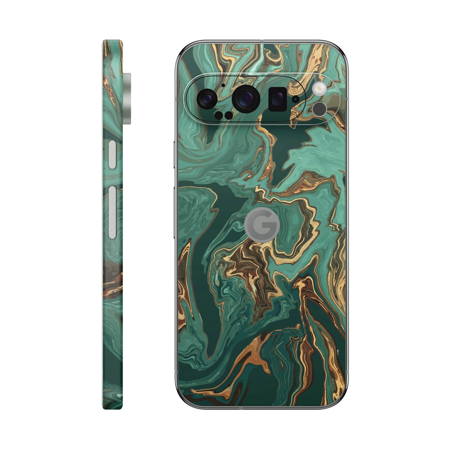Folie de protectie Google Pixel 9 Pro, eSkins Signature, Skin Emerald Flow
