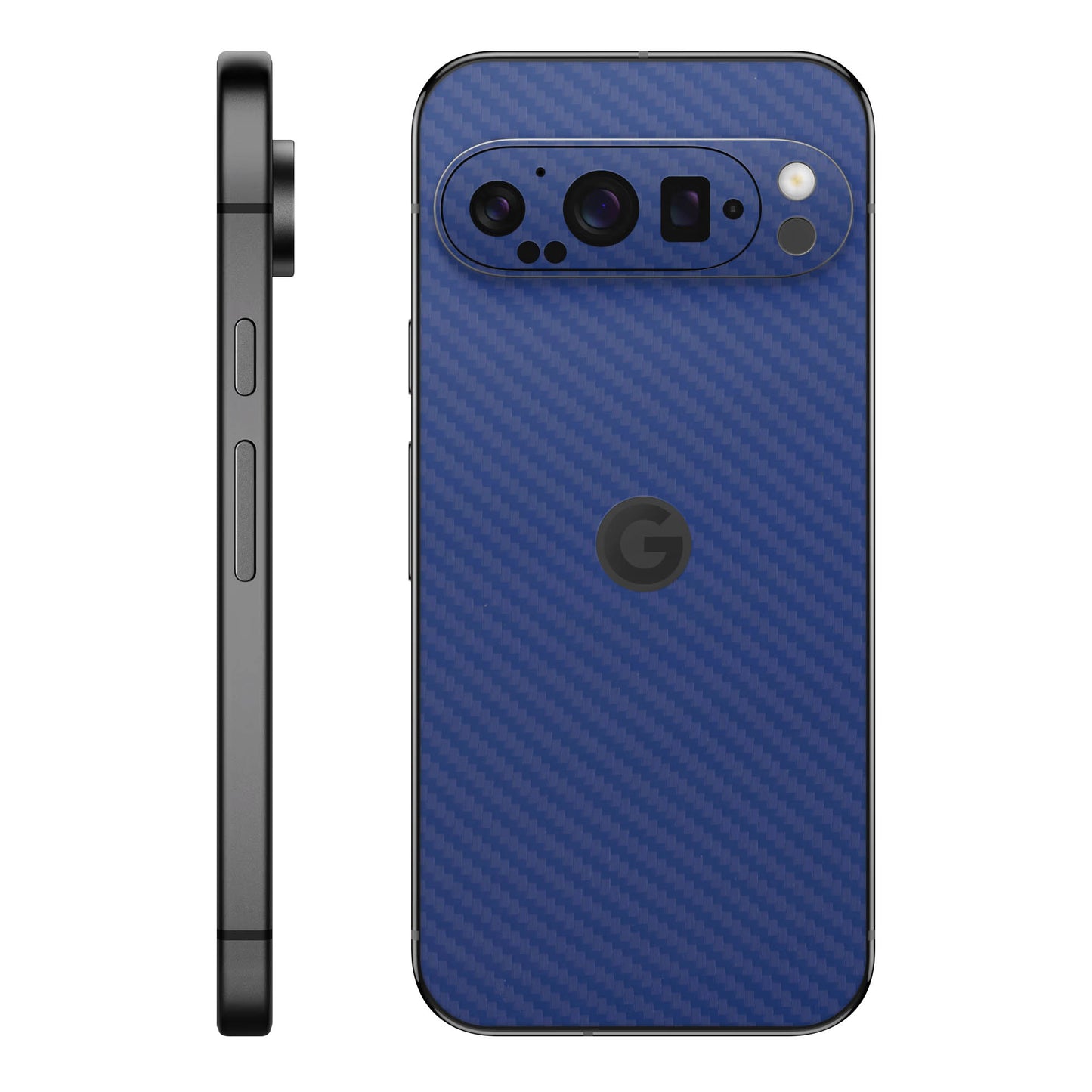 Folie de protectie Google Pixel 9 Pro XL, eSkins Elegans, Skin Carbon Albastru