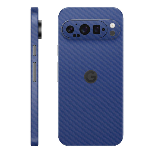 Folie de protectie Google Pixel 9 Pro XL, eSkins Elegans, Skin Carbon Albastru