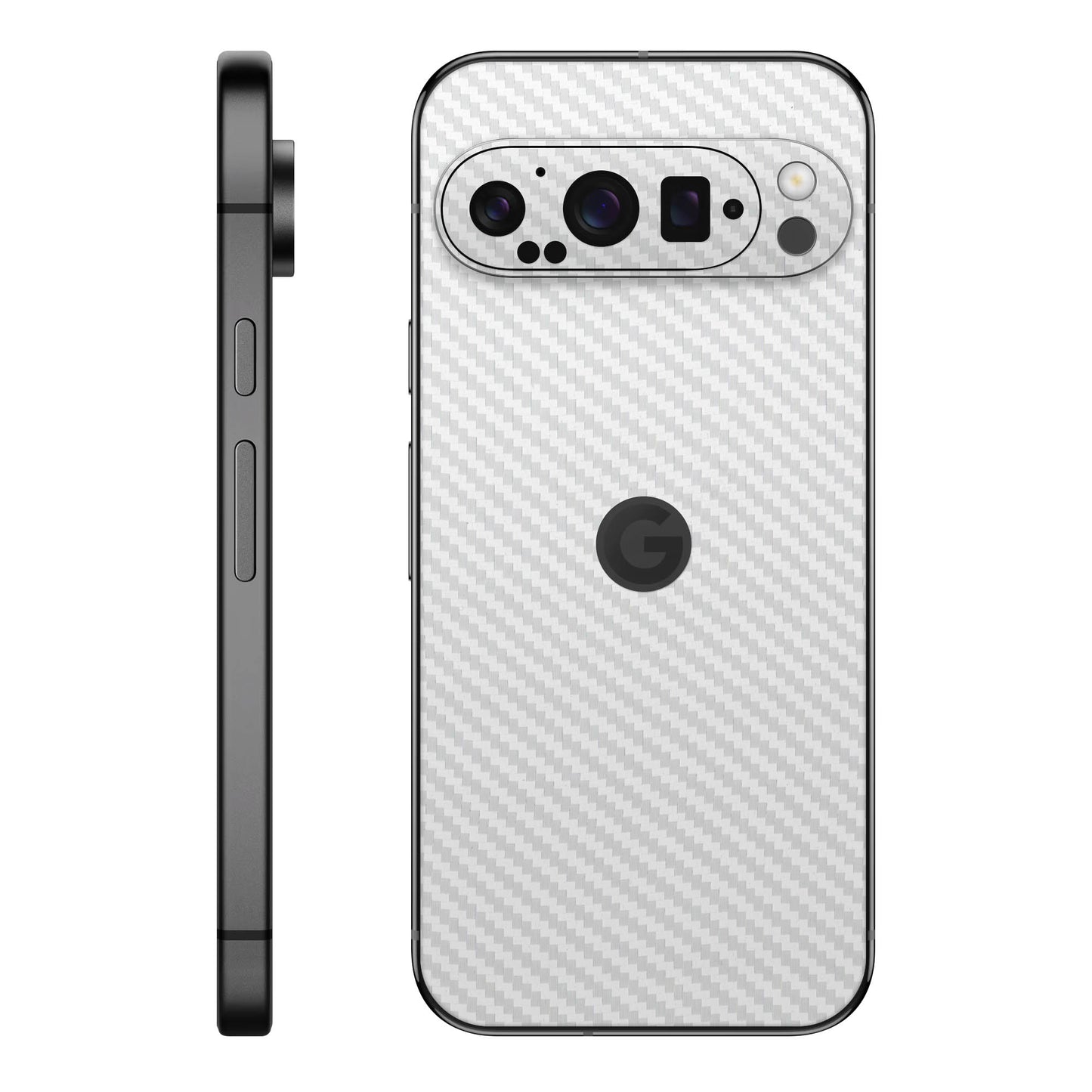 Folie de protectie Google Pixel 9 Pro XL, eSkins Elegans, Skin Carbon Alb