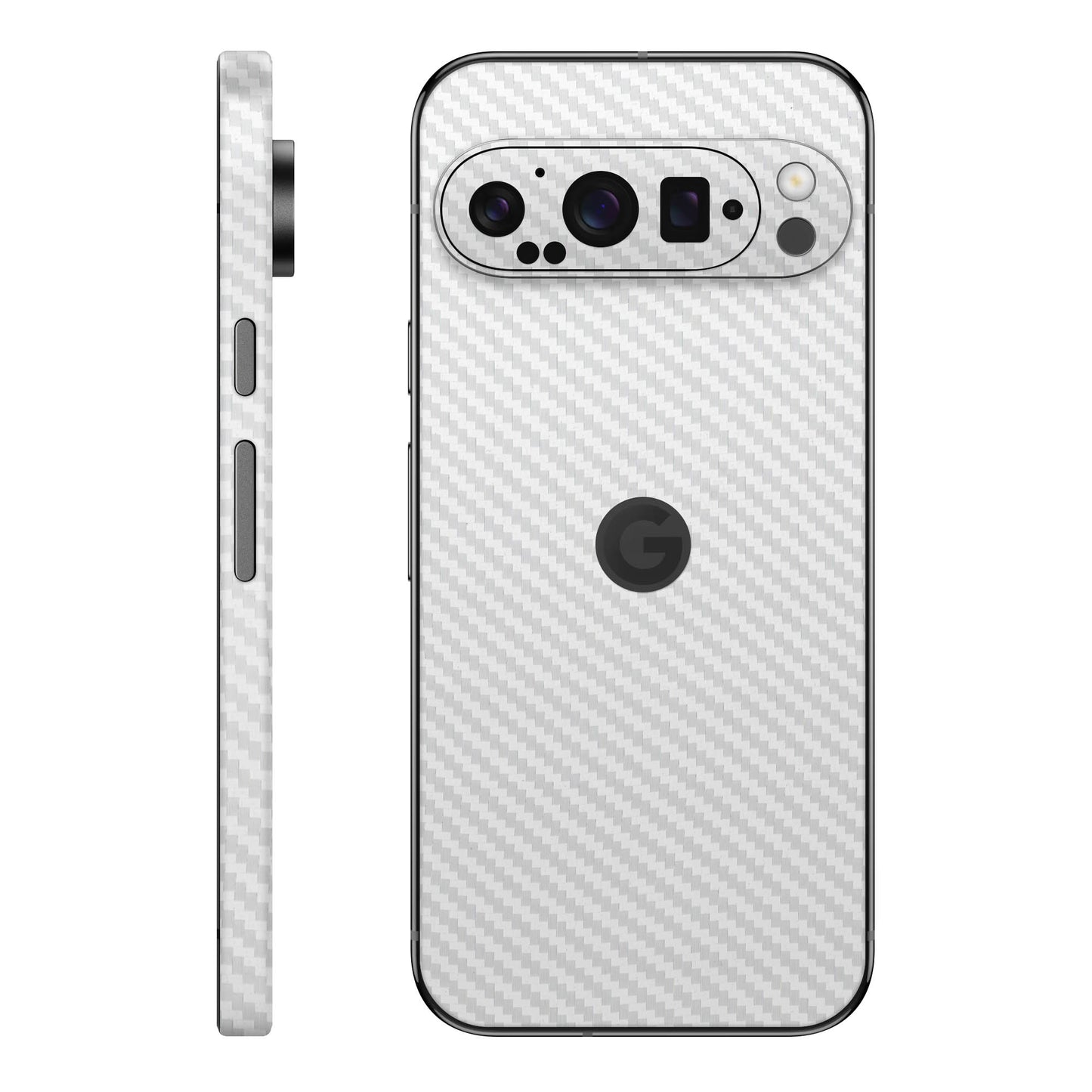 Folie de protectie Google Pixel 9 Pro XL, eSkins Elegans, Skin Carbon Alb