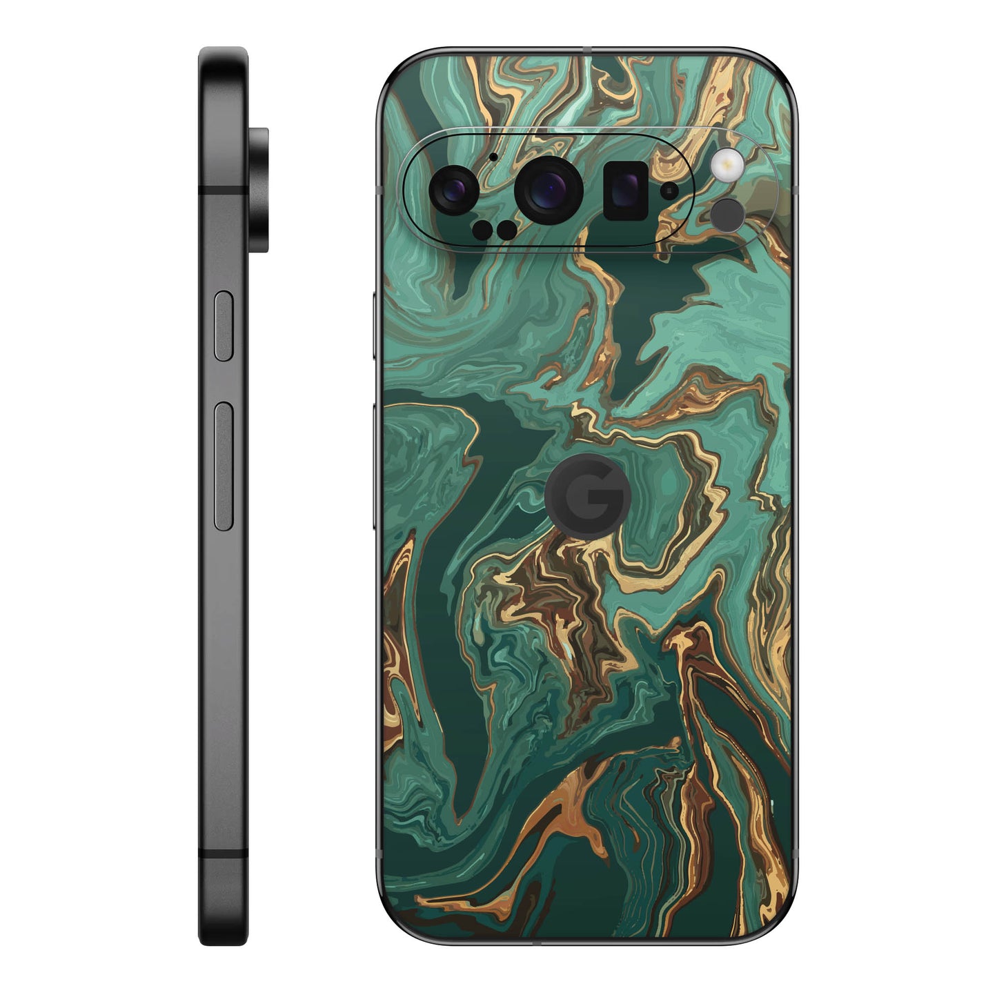 Folie de protectie Google Pixel 9 Pro XL, eSkins Signature, Skin Emerald Flow