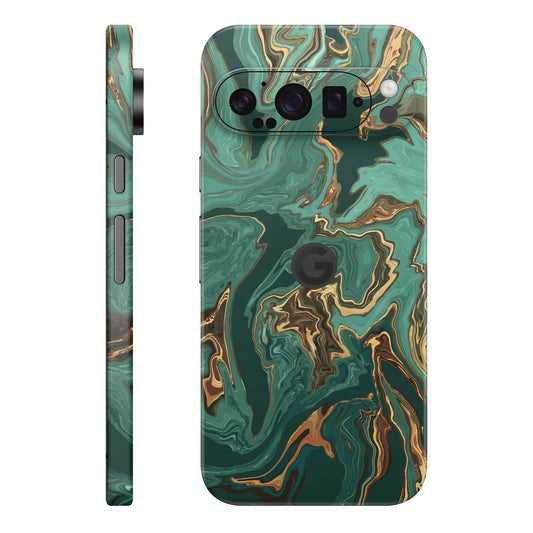 Folie de protectie Google Pixel 9 Pro XL, eSkins Signature, Skin Emerald Flow