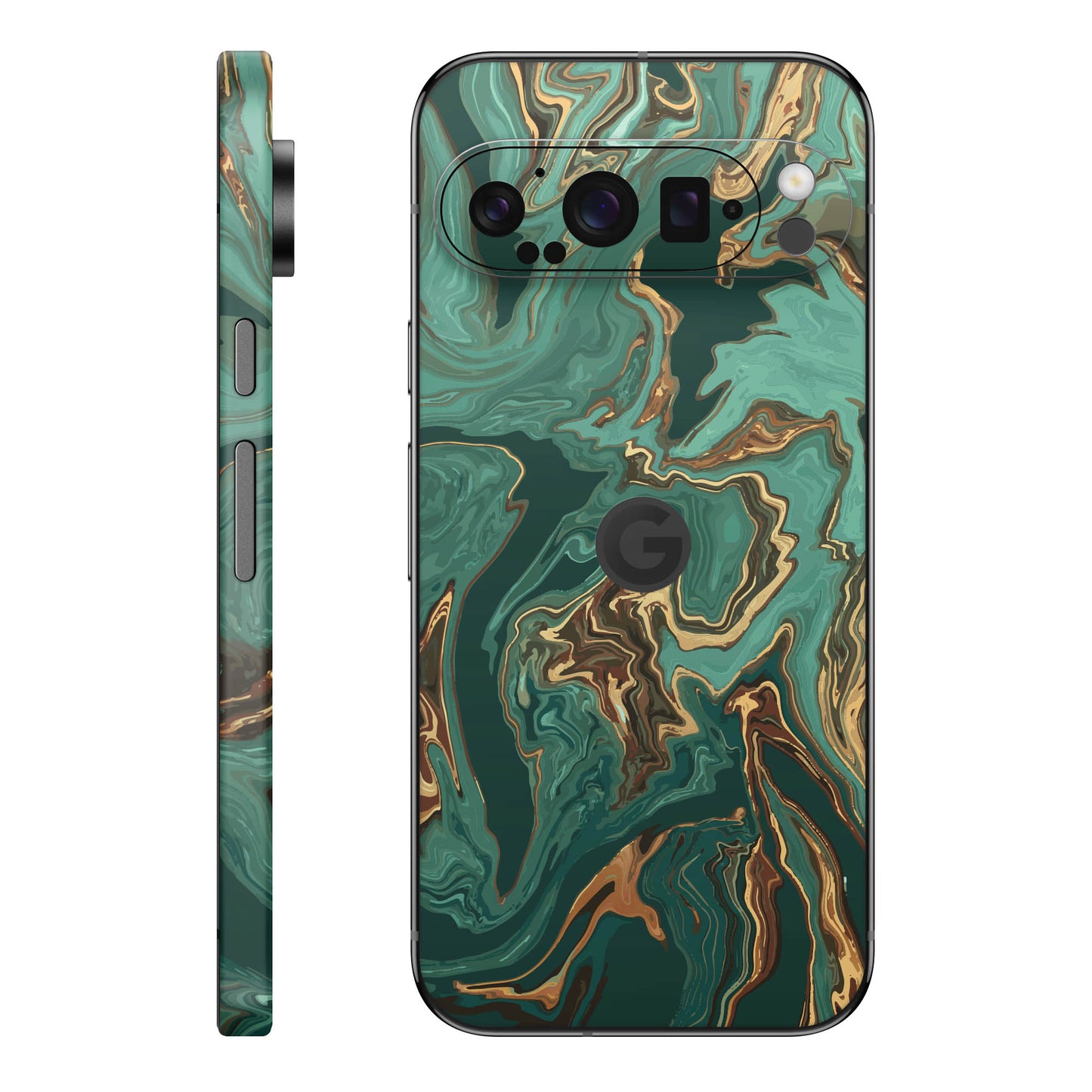 Folie de protectie Google Pixel 9 Pro XL, eSkins Signature, Skin Emerald Flow
