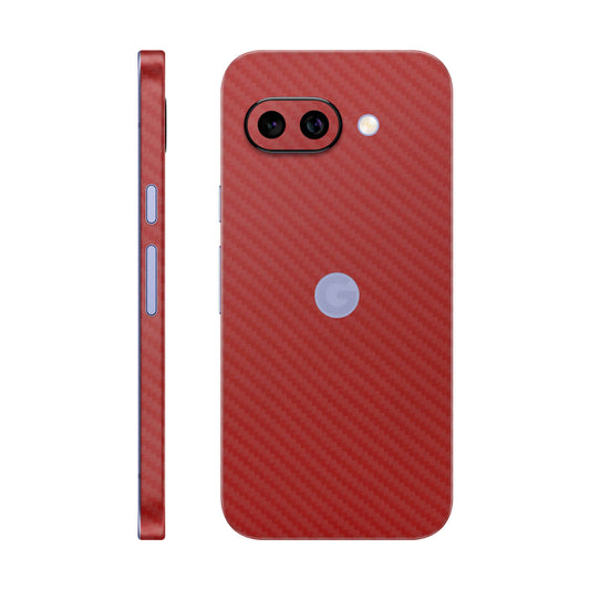 Folie de protectie Google Pixel 9a, eSkins Elegans, Skin Carbon Rosu