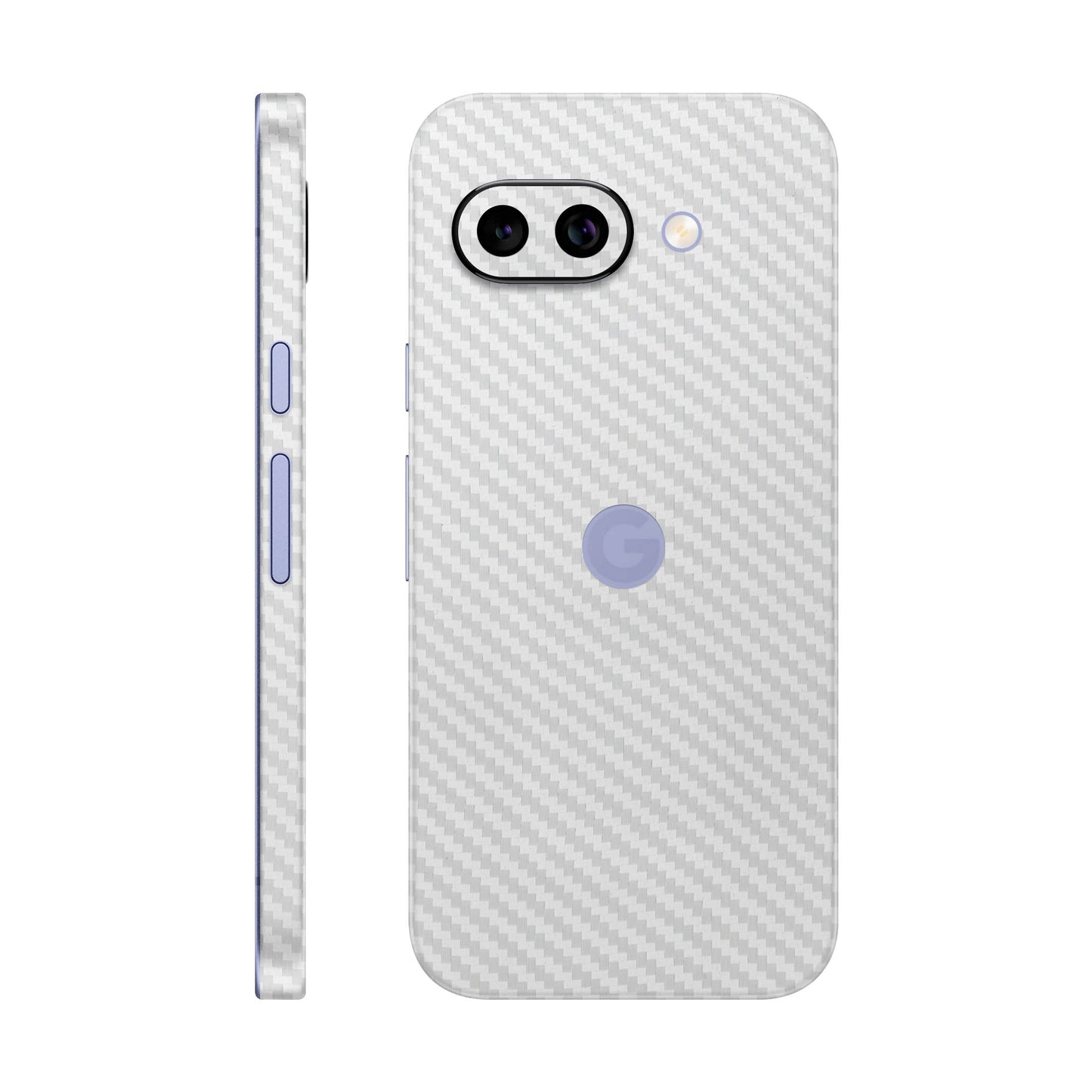 Folie de protectie Google Pixel 9a, eSkins Elegans, Skin Carbon Alb
