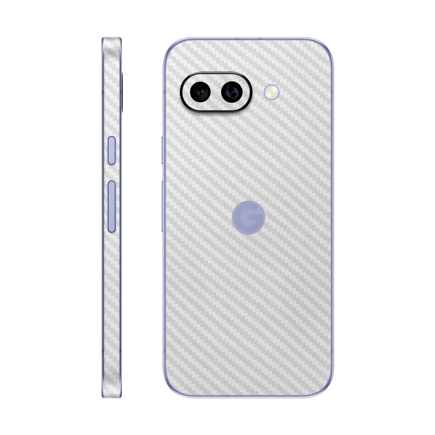 Folie de protectie Google Pixel 9a, eSkins Elegans, Skin Carbon Alb