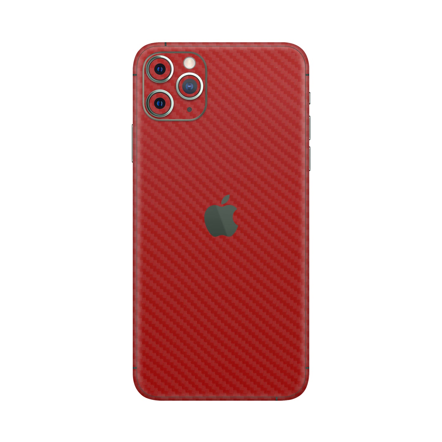 Folie de protectie iPhone 11 Pro Max, eSkins Elegans, Skin Carbon Rosu