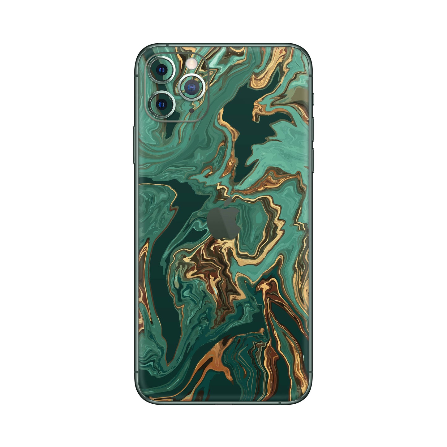 Folie de protectie iPhone 11 Pro Max, eSkins Signature, Skin Emerald Flow