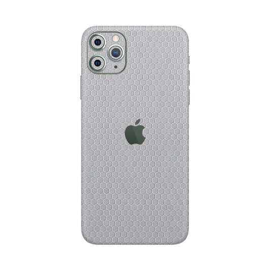 Folie de protectie iPhone 11 Pro Max, eSkins Elegans, Skin Honeycomb Gri