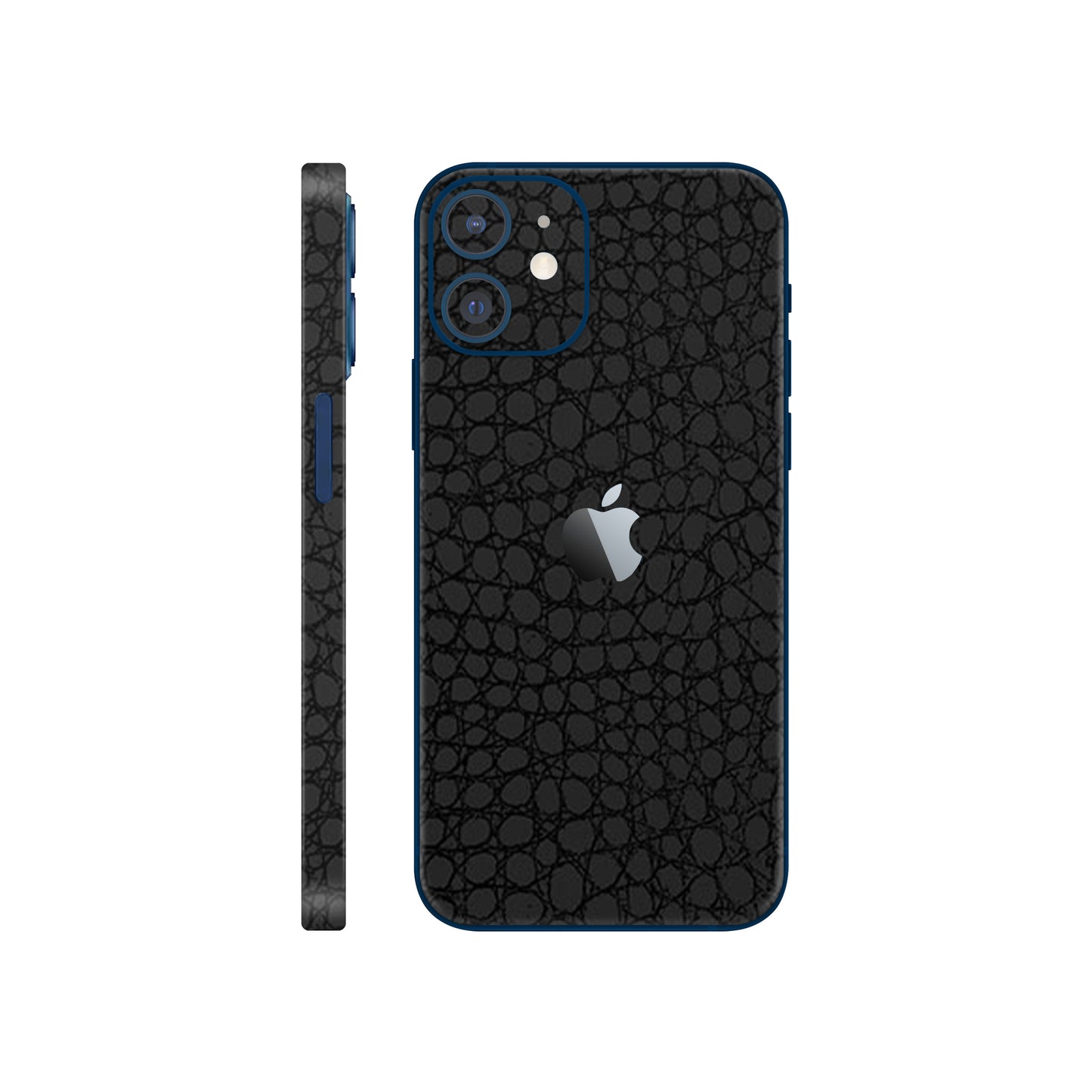 Folie de protectie iPhone 12 Mini, eSkins Elegans, Skin Croco Negru