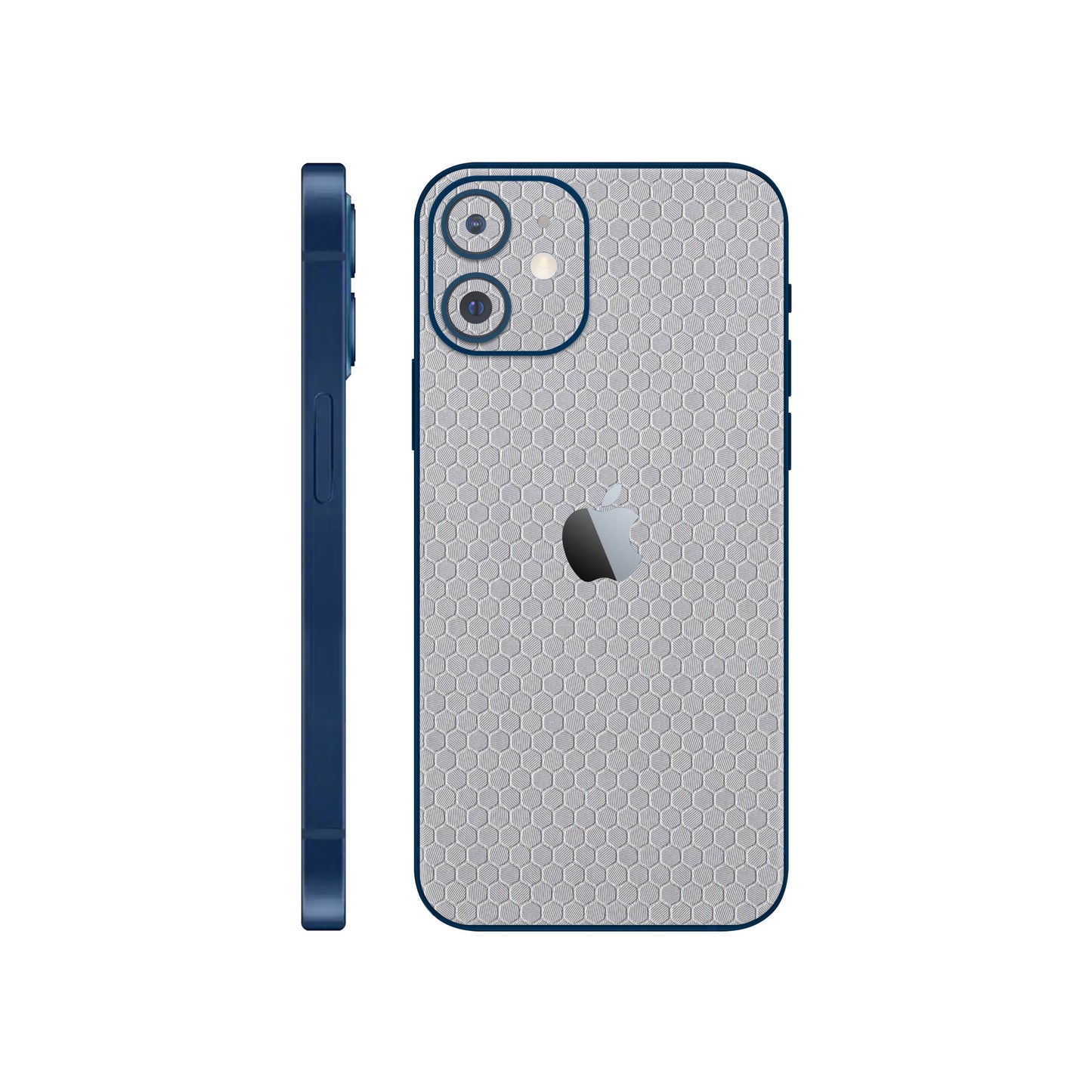 Folie de protectie iPhone 12 Mini, eSkins Elegans, Skin Honeycomb Gri