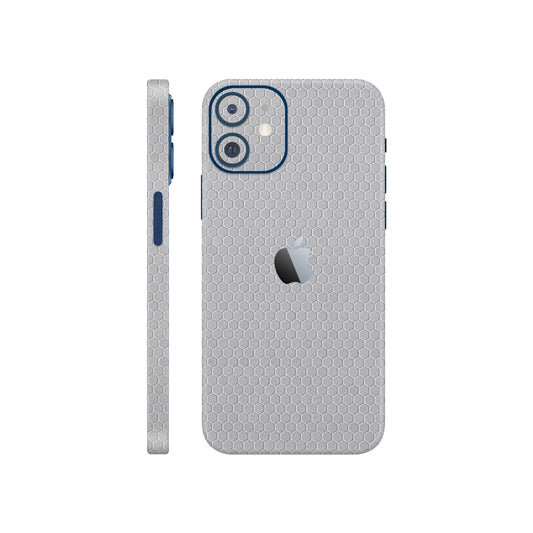 Folie de protectie iPhone 12 Mini, eSkins Elegans, Skin Honeycomb Gri