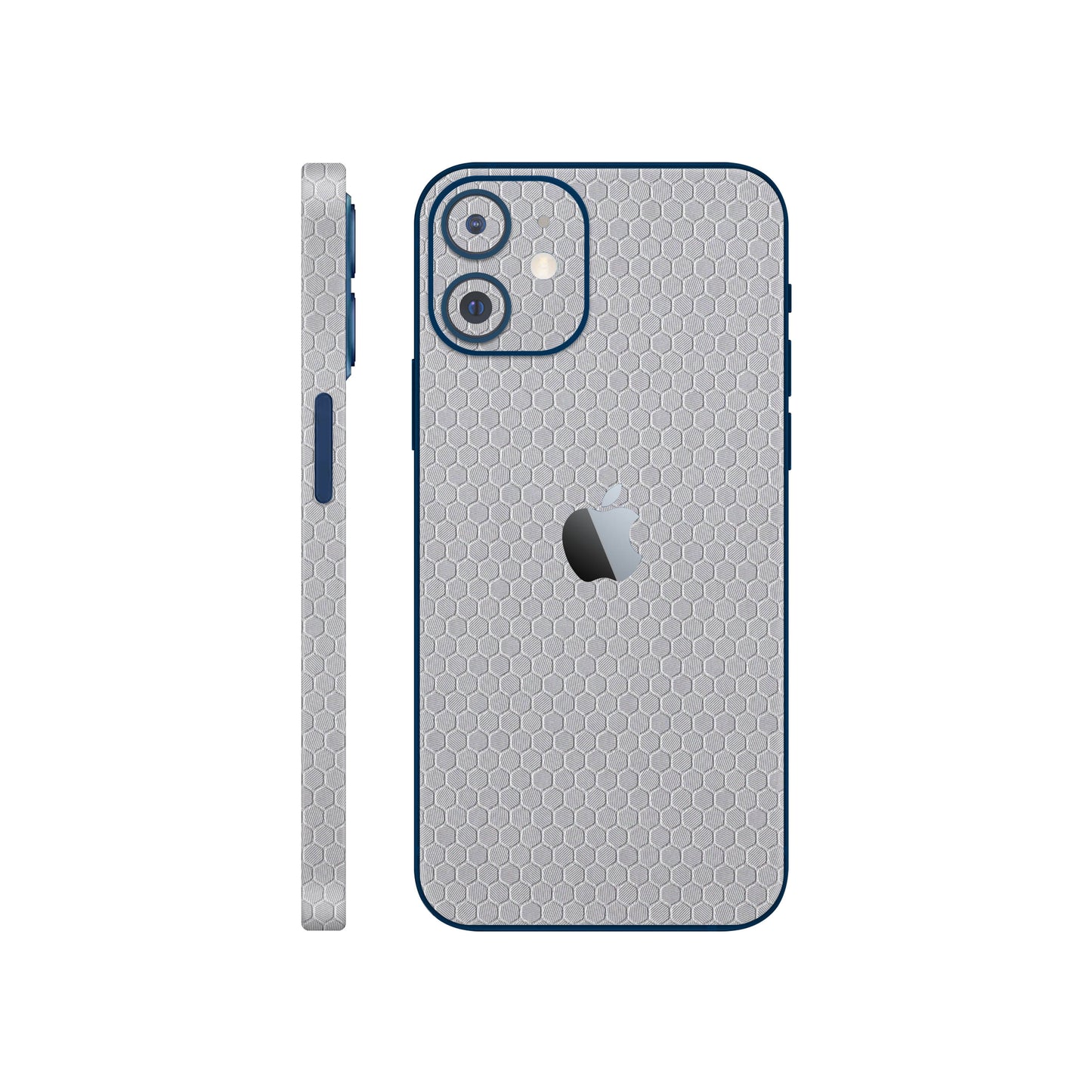 Folie de protectie iPhone 12 Mini, eSkins Elegans, Skin Honeycomb Gri