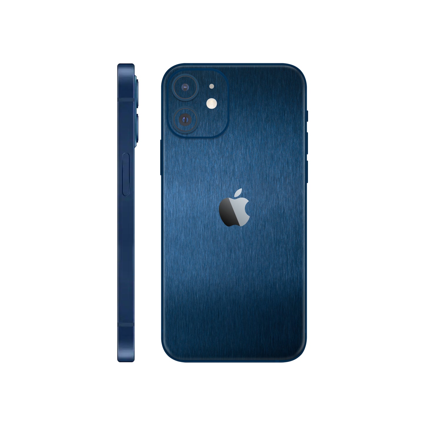 Folie de protectie iPhone 12 Mini, eSkins Elegans, Skin Metalic Albastru