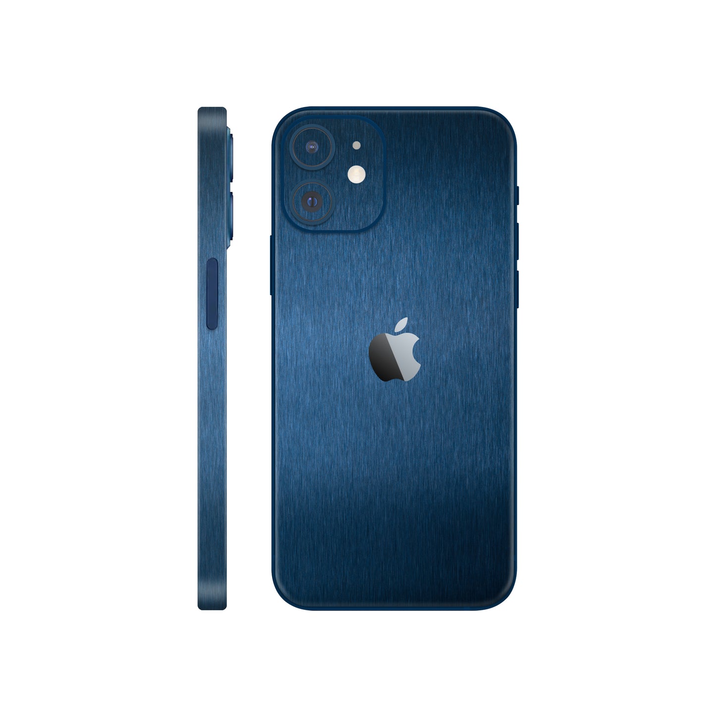 Folie de protectie iPhone 12 Mini, eSkins Elegans, Skin Metalic Albastru