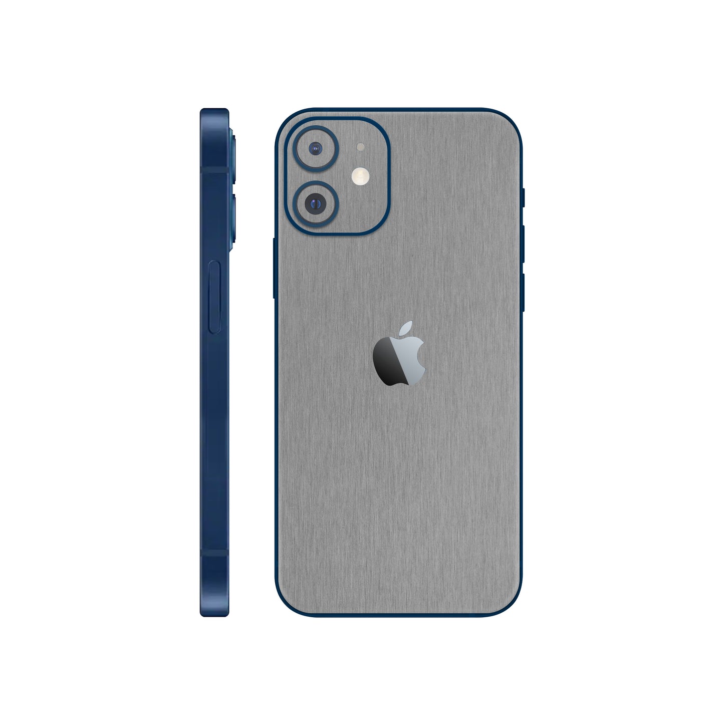 Folie de protectie iPhone 12 Mini, eSkins Elegans, Skin Metalic Grafit