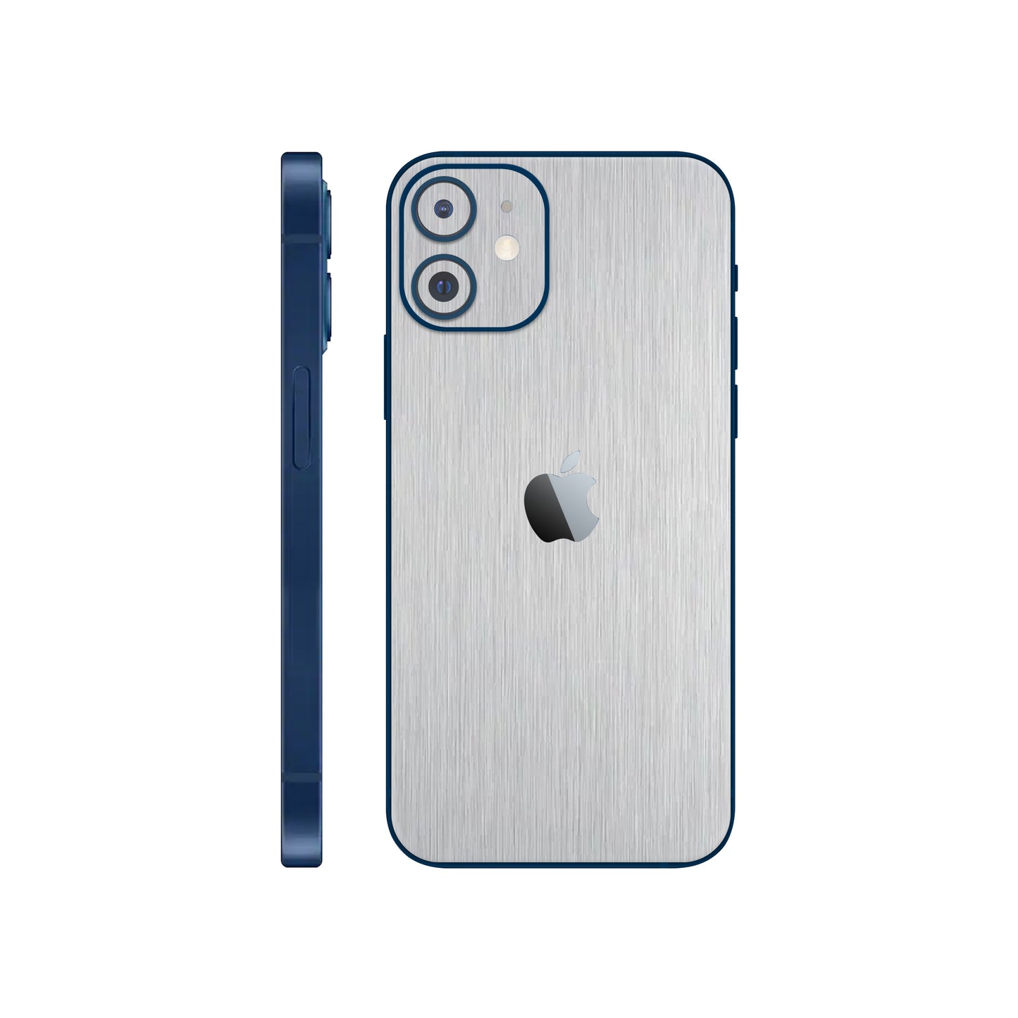 Folie de protectie iPhone 12 Mini, eSkins Elegans, Skin Metalic Gri