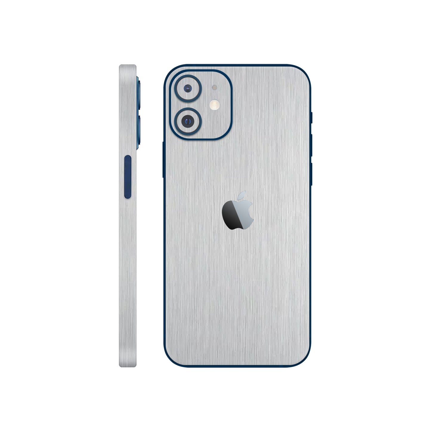 Folie de protectie iPhone 12 Mini, eSkins Elegans, Skin Metalic Gri