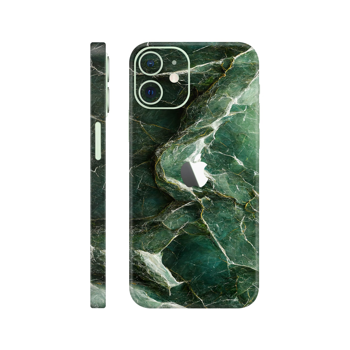 Folie de protectie iPhone 12, eSkins Signature, Mystic Emerald