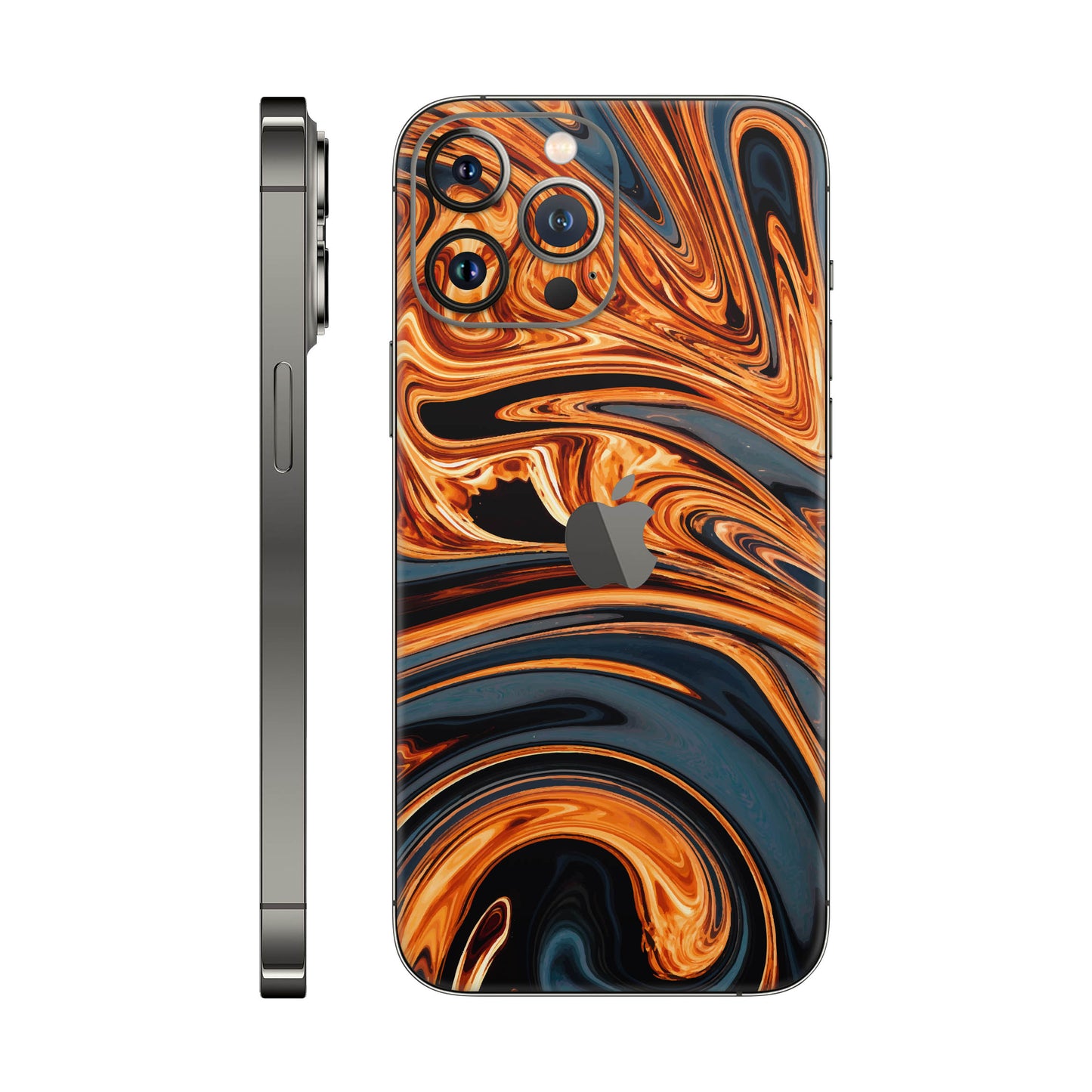 Folie de protectie iPhone 12 Pro Max, eSkins Signature, Skin Amber Blaze