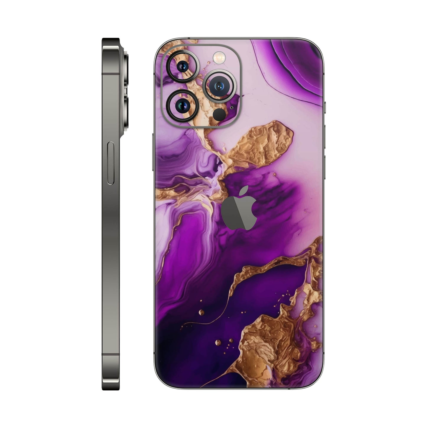 Folie de protectie iPhone 12 Pro Max, eSkins Signature, Skin Amethyst Dream