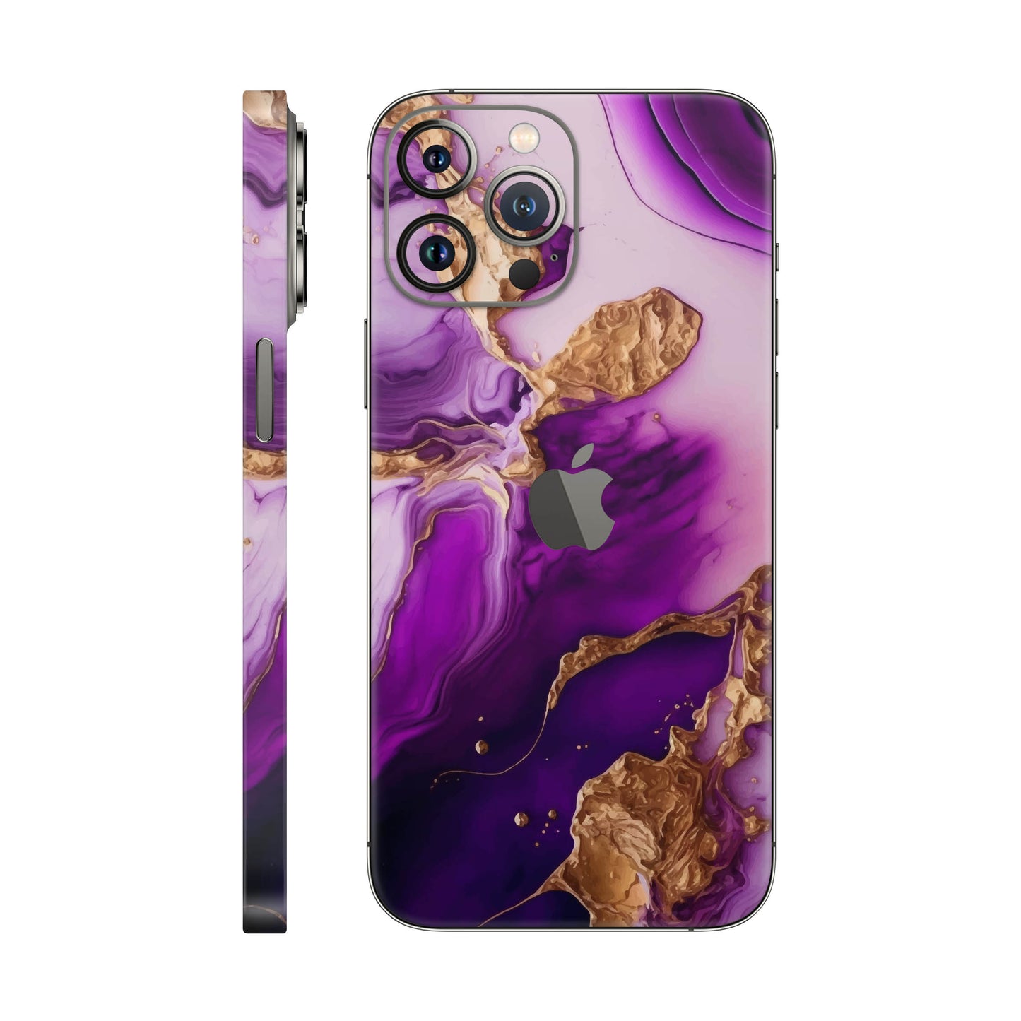 Folie de protectie iPhone 12 Pro Max, eSkins Signature, Skin Amethyst Dream