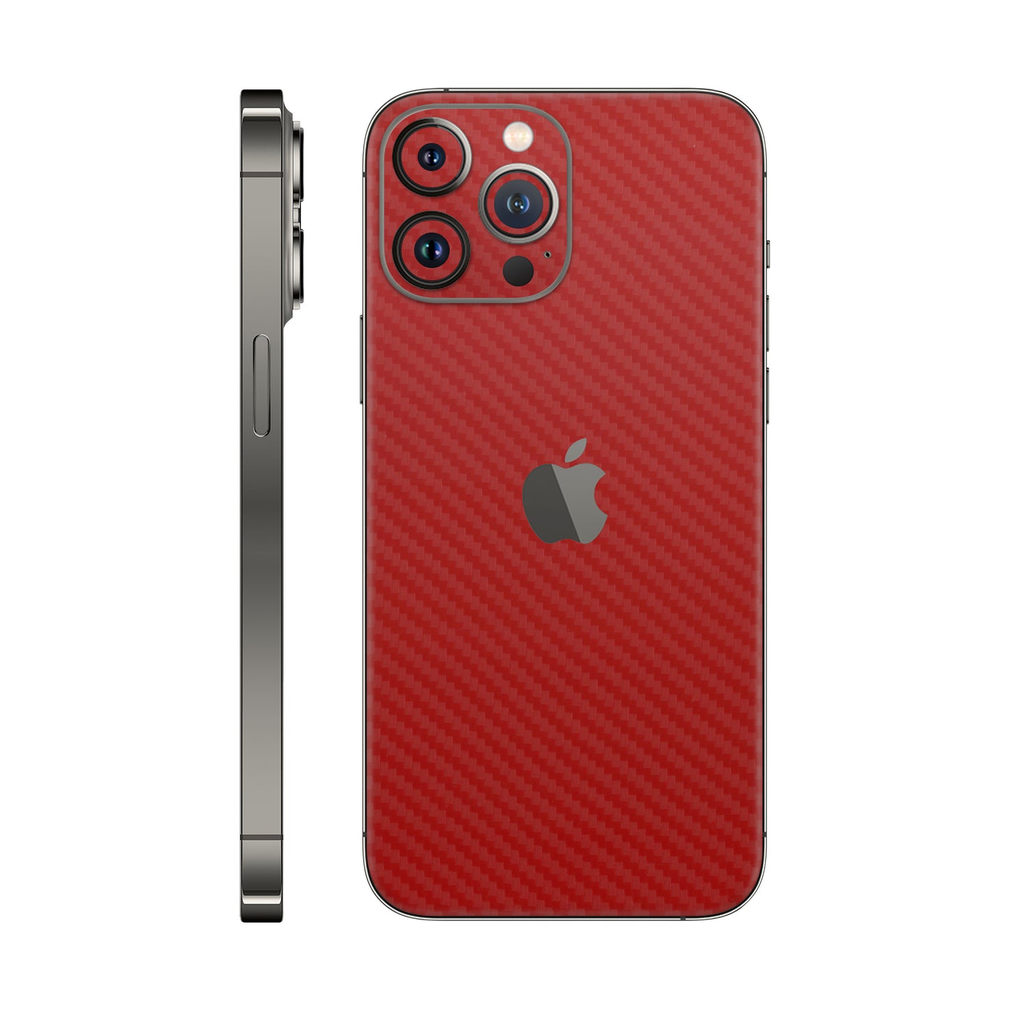 Skin iPhone 12 Pro Max, Carbon 3D Red