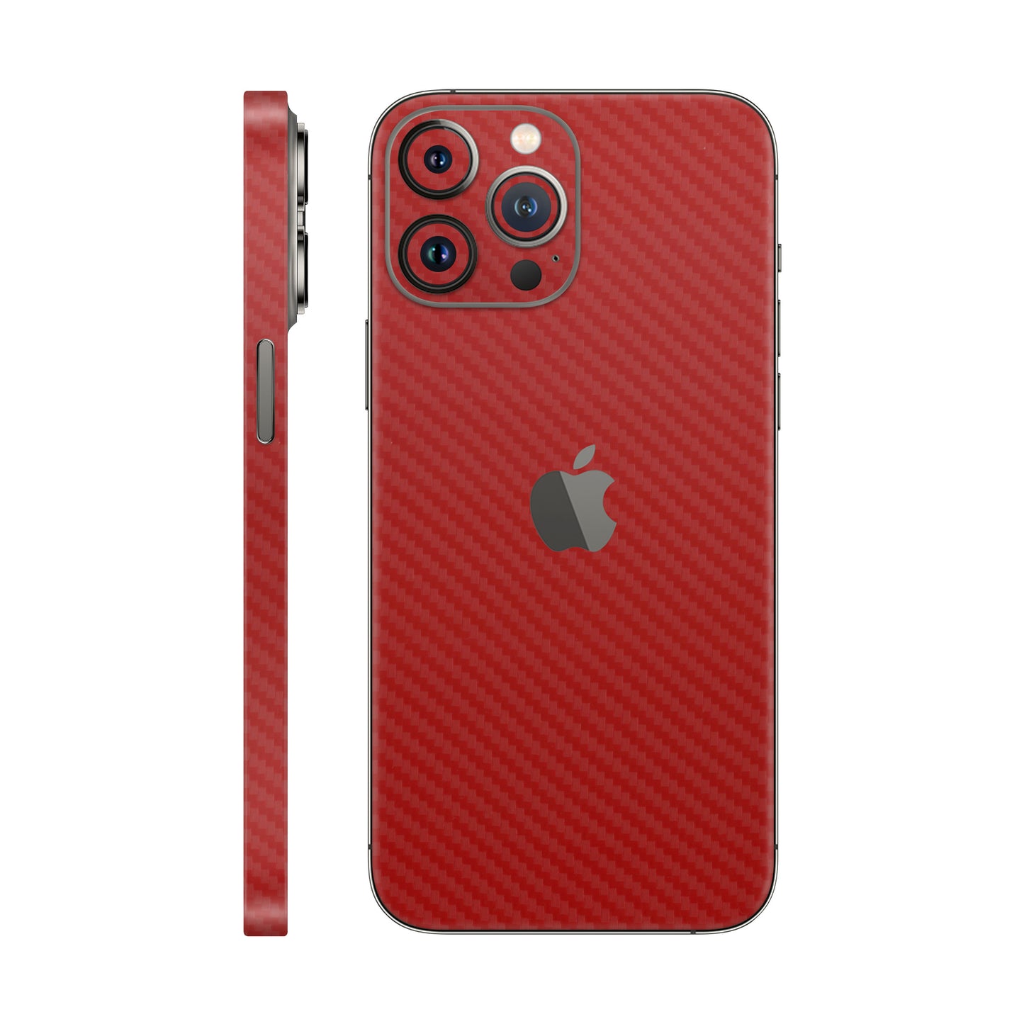 Skin iPhone 12 Pro Max, Carbon 3D Red