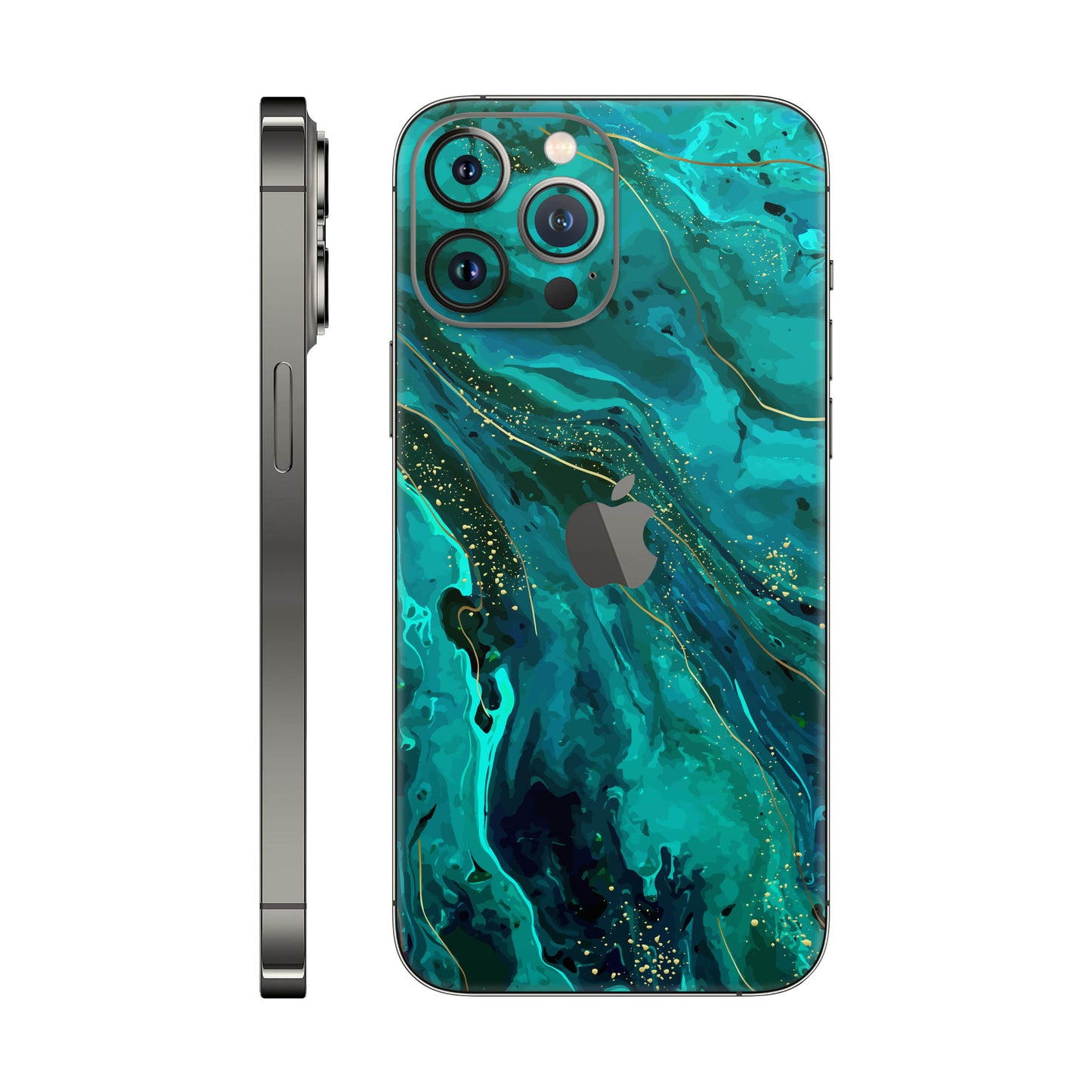 Folie de protectie iPhone 12 Pro Max, eSkins Signature, Skin Celestial Lagoon