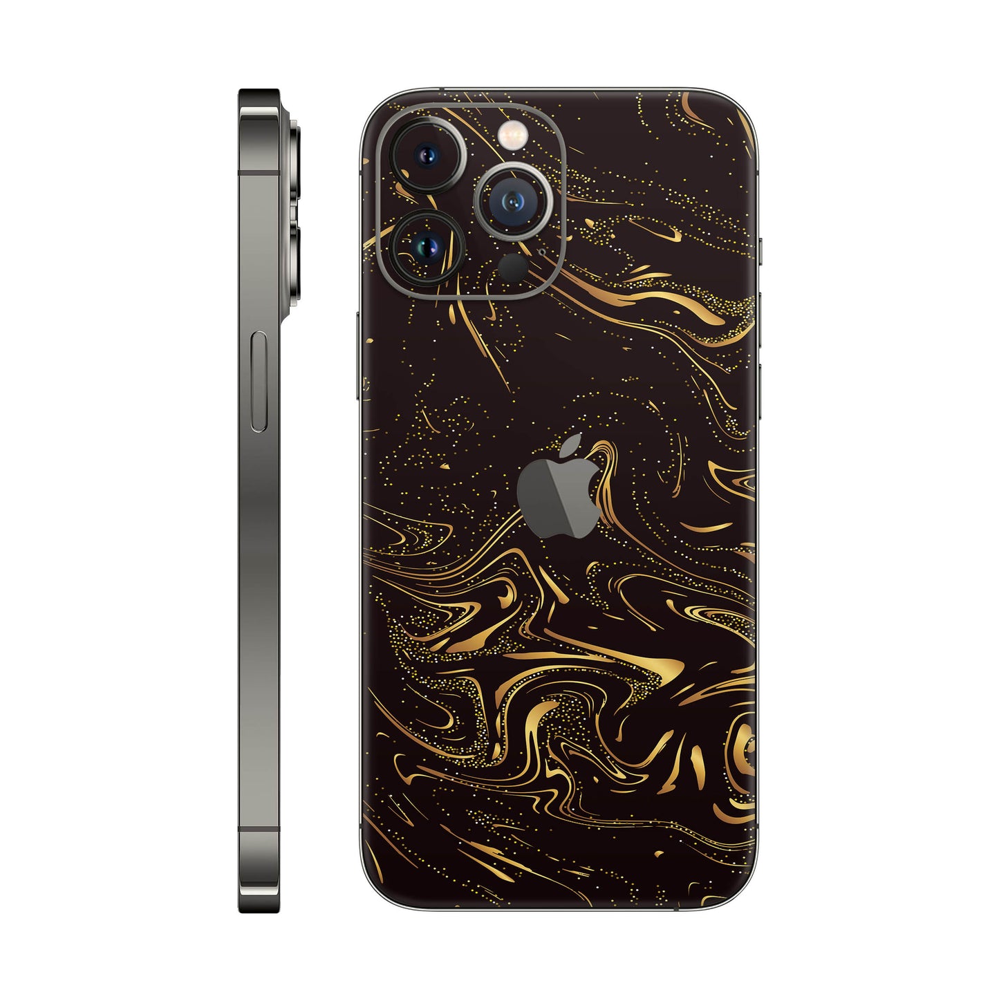 Folie de protectie iPhone 12 Pro Max, eSkins Signature, Golden Noir
