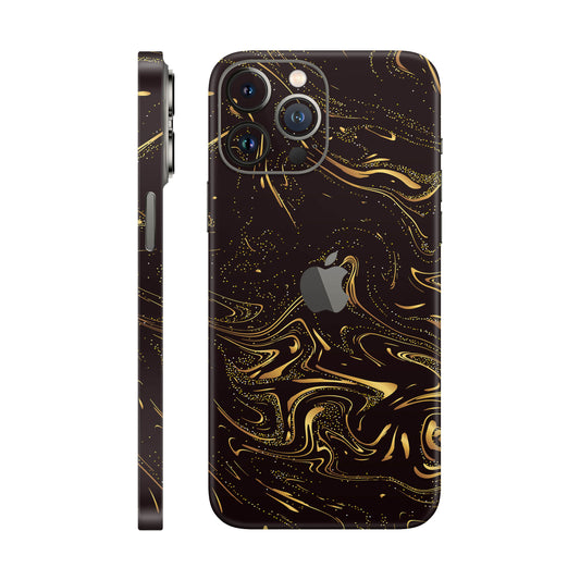 Folie de protectie iPhone 12 Pro Max, eSkins Signature, Golden Noir
