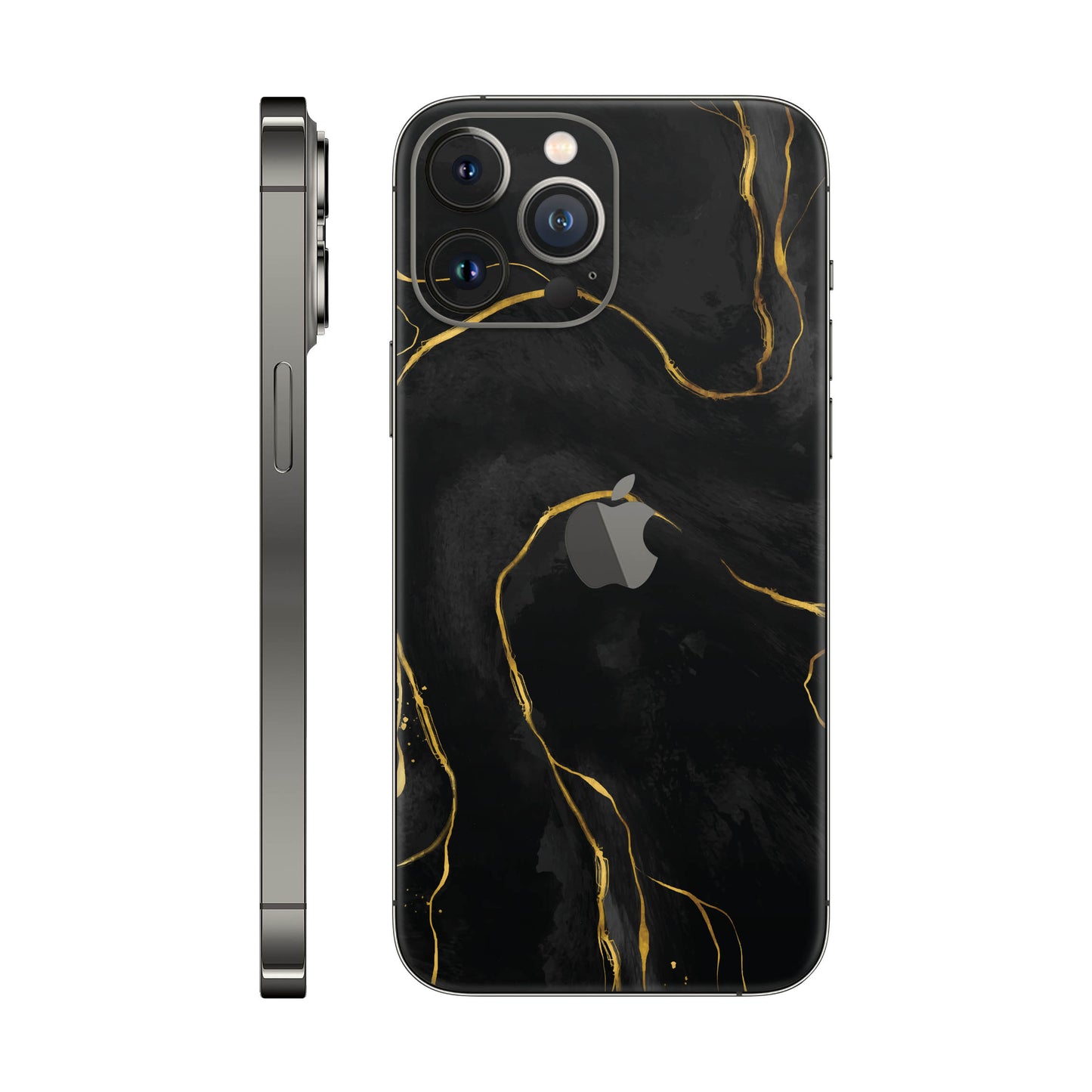 Folie de protectie iPhone 12 Pro Max, eSkins Signature, Skin Golden Onyx