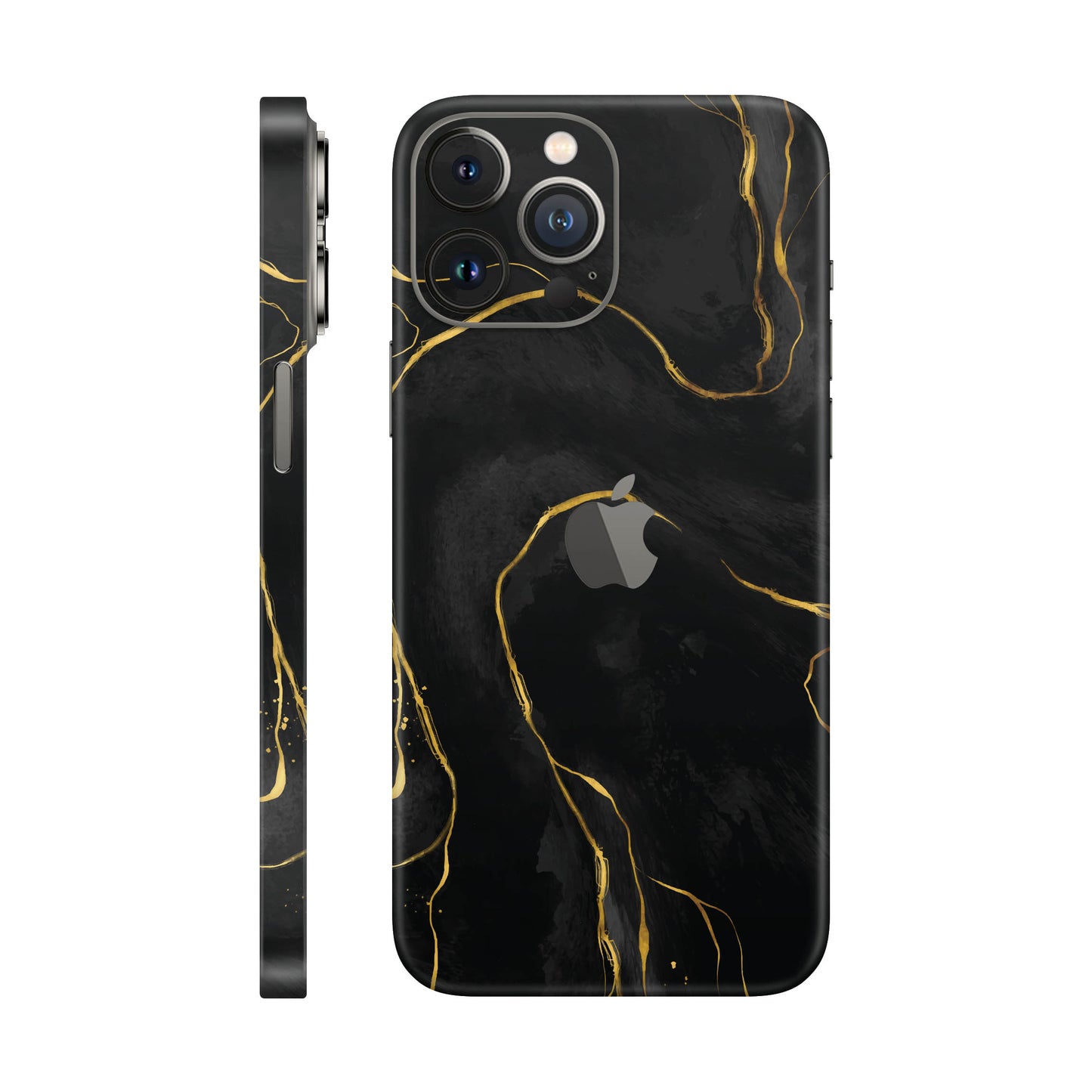 Folie de protectie iPhone 12 Pro Max, eSkins Signature, Skin Golden Onyx