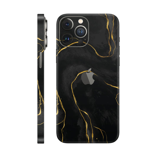 Folie de protectie iPhone 12 Pro Max, eSkins Signature, Skin Golden Onyx