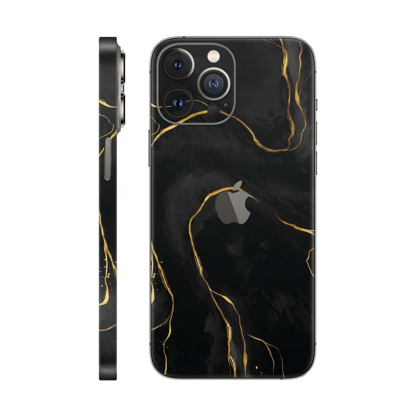 Folie de protectie iPhone 12 Pro Max, eSkins Signature, Skin Golden Onyx