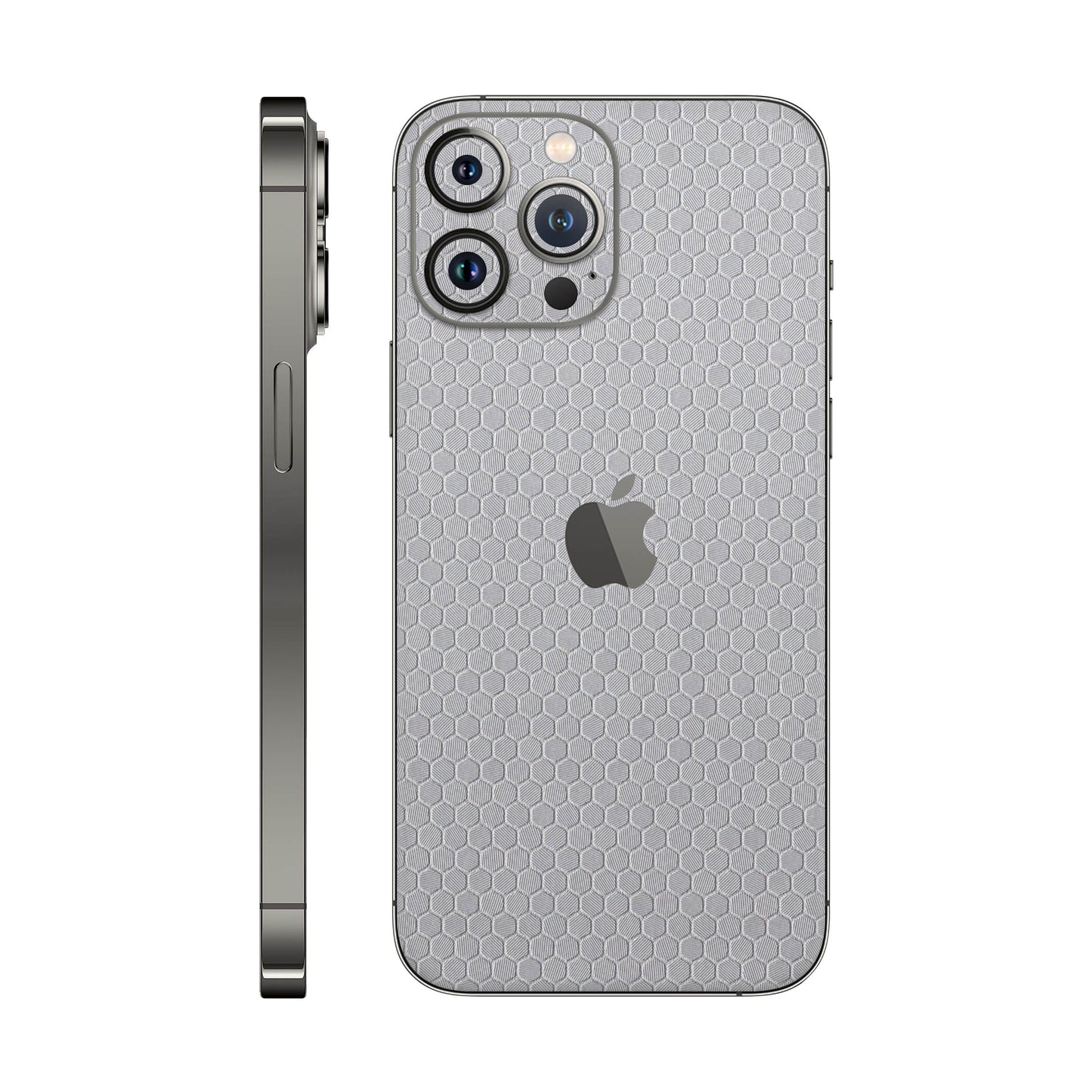 Folie de protectie iPhone 12 Pro Max, eSkins Elegans, Skin Honeycomb Gri