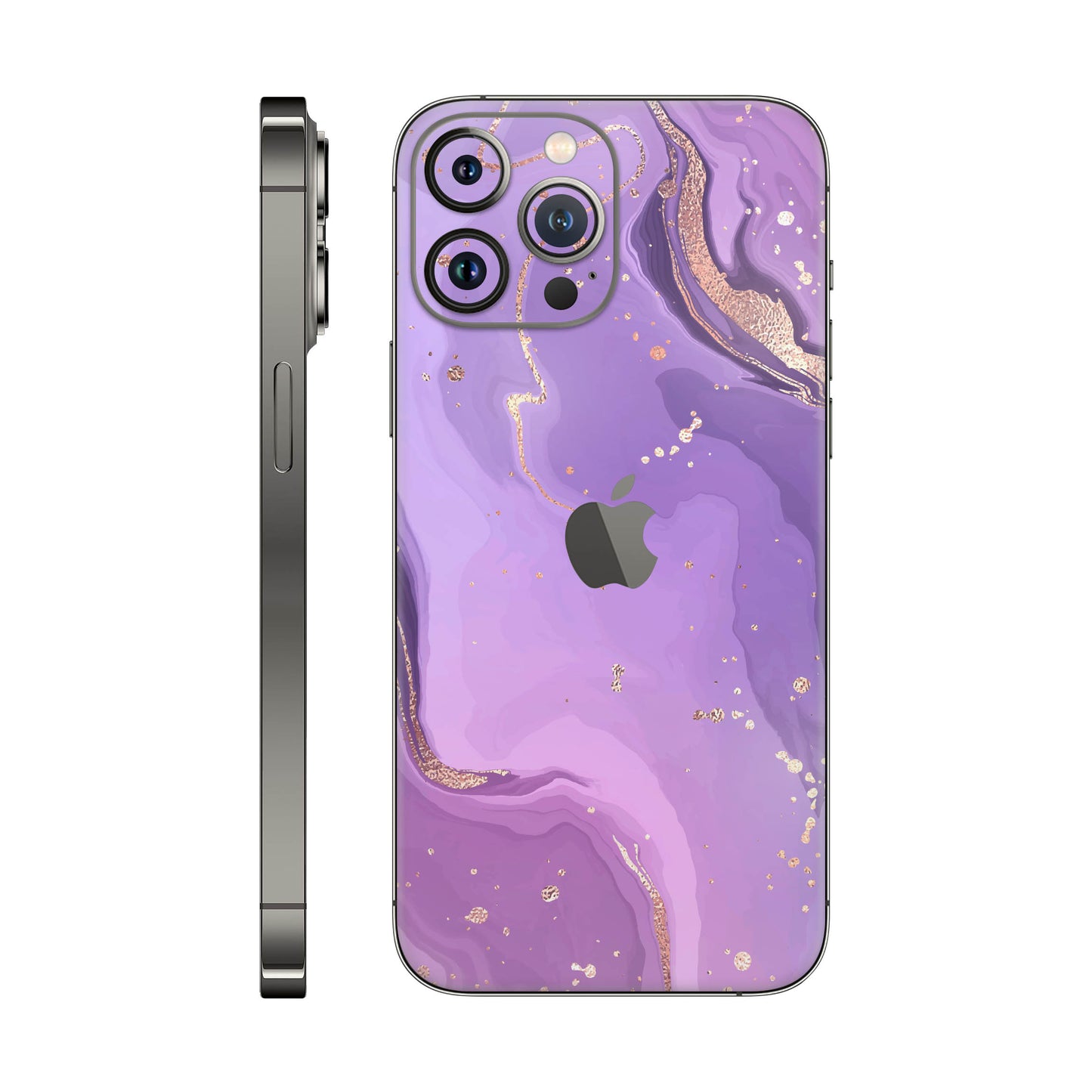 Folie de protectie iPhone 12 Pro Max, eSkins Signature, Skin Lavender Swirl