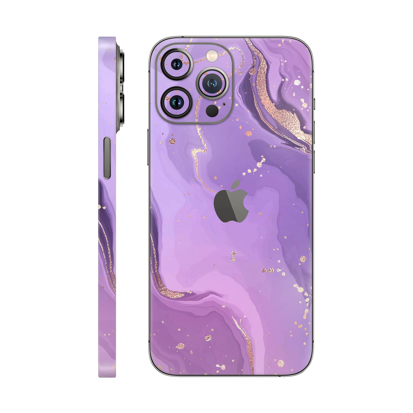 Folie de protectie iPhone 12 Pro Max, eSkins Signature, Skin Lavender Swirl