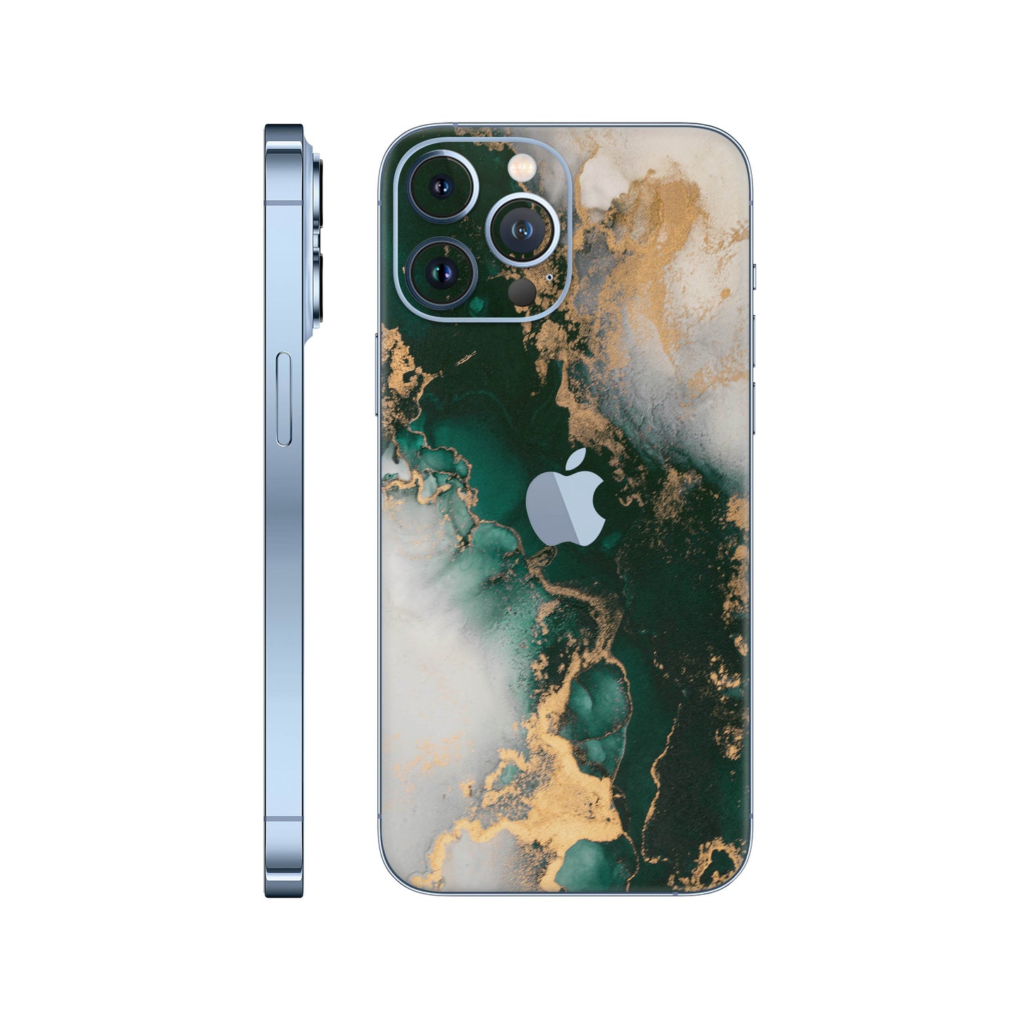 Folie de protectie iPhone 13 Pro, eSkins Signature, Forest Mist
