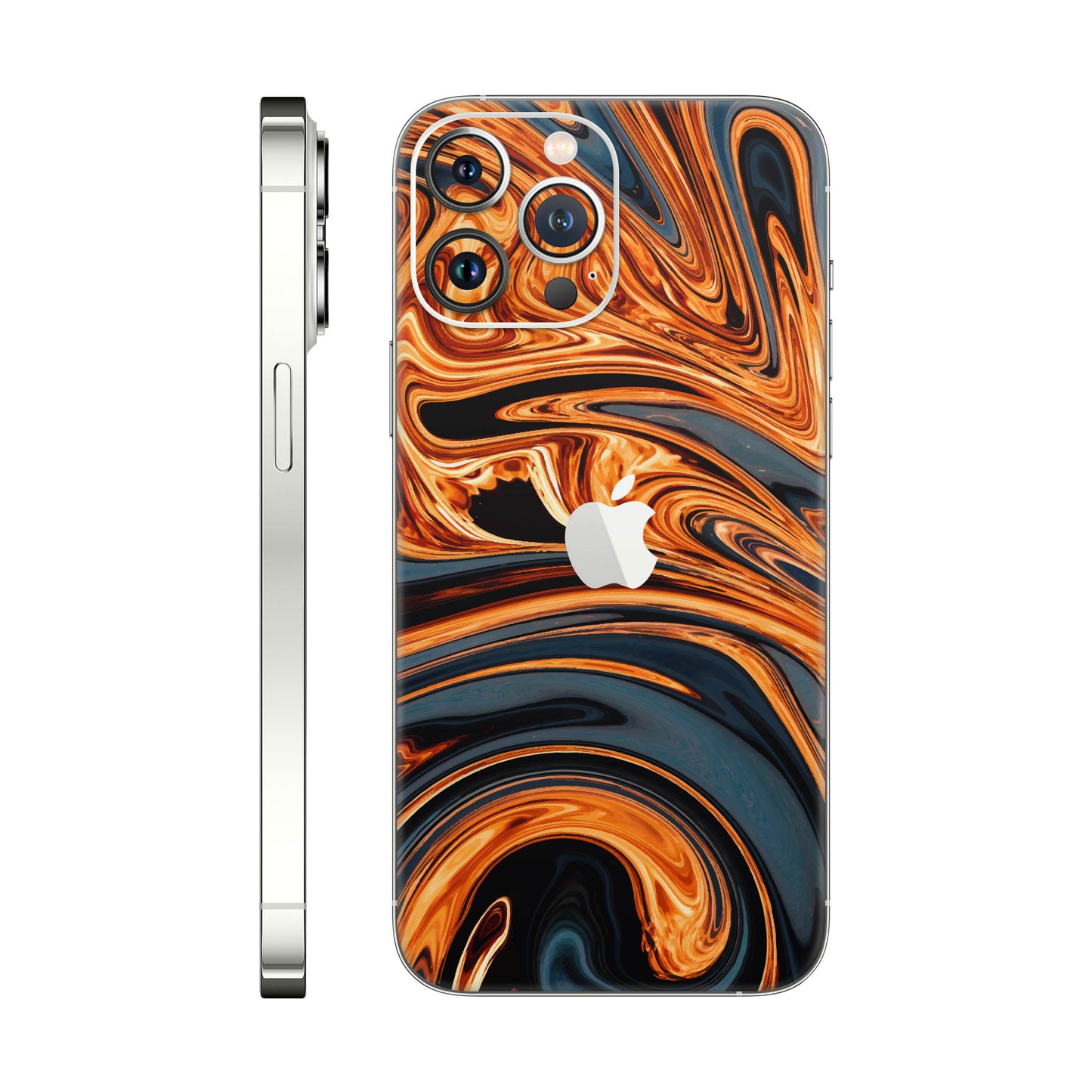Folie de protectie iPhone 13 Pro Max, eSkins Signature, Skin Amber Blaze