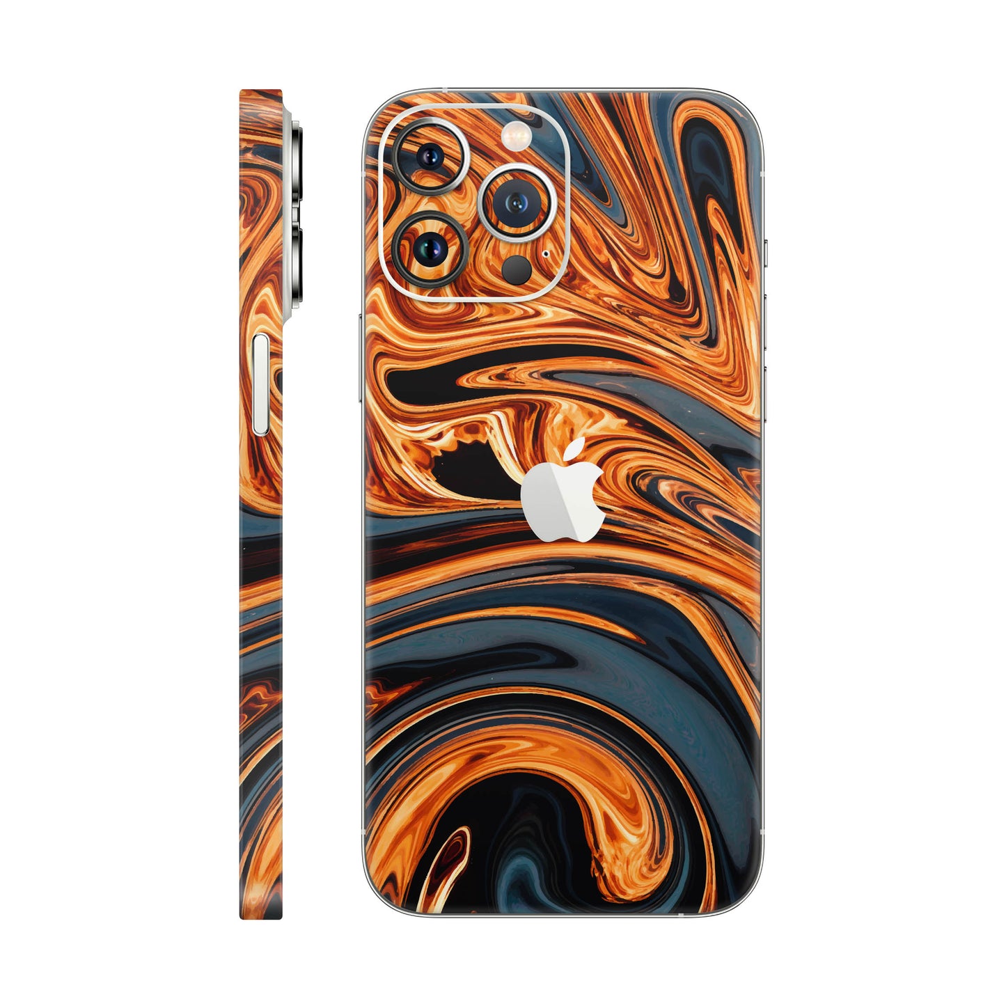 Folie de protectie iPhone 13 Pro Max, eSkins Signature, Skin Amber Blaze