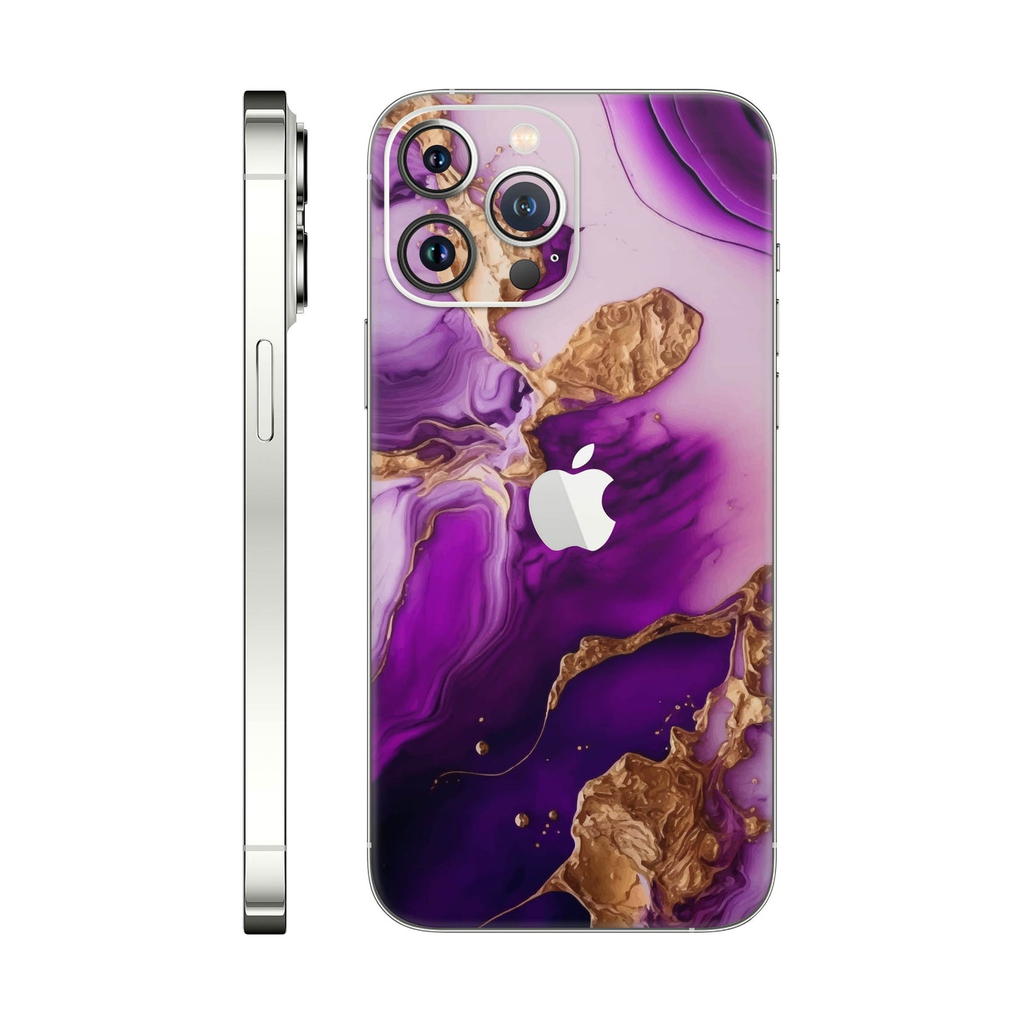 Folie de protectie iPhone 13 Pro Max, eSkins Signature, Skin Amethyst Dream