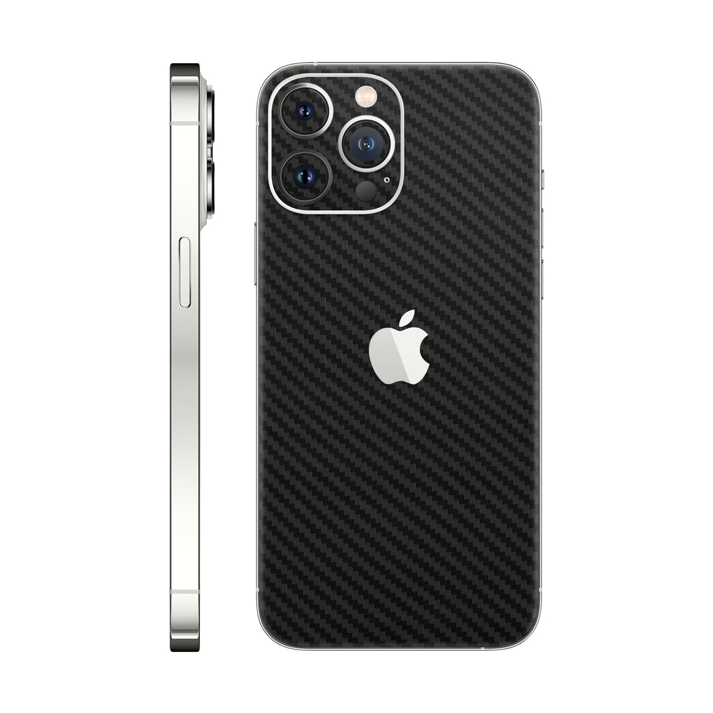 Folie de protectie iPhone 13 Pro Max, eSkins Elegans, Skin Carbon Negru