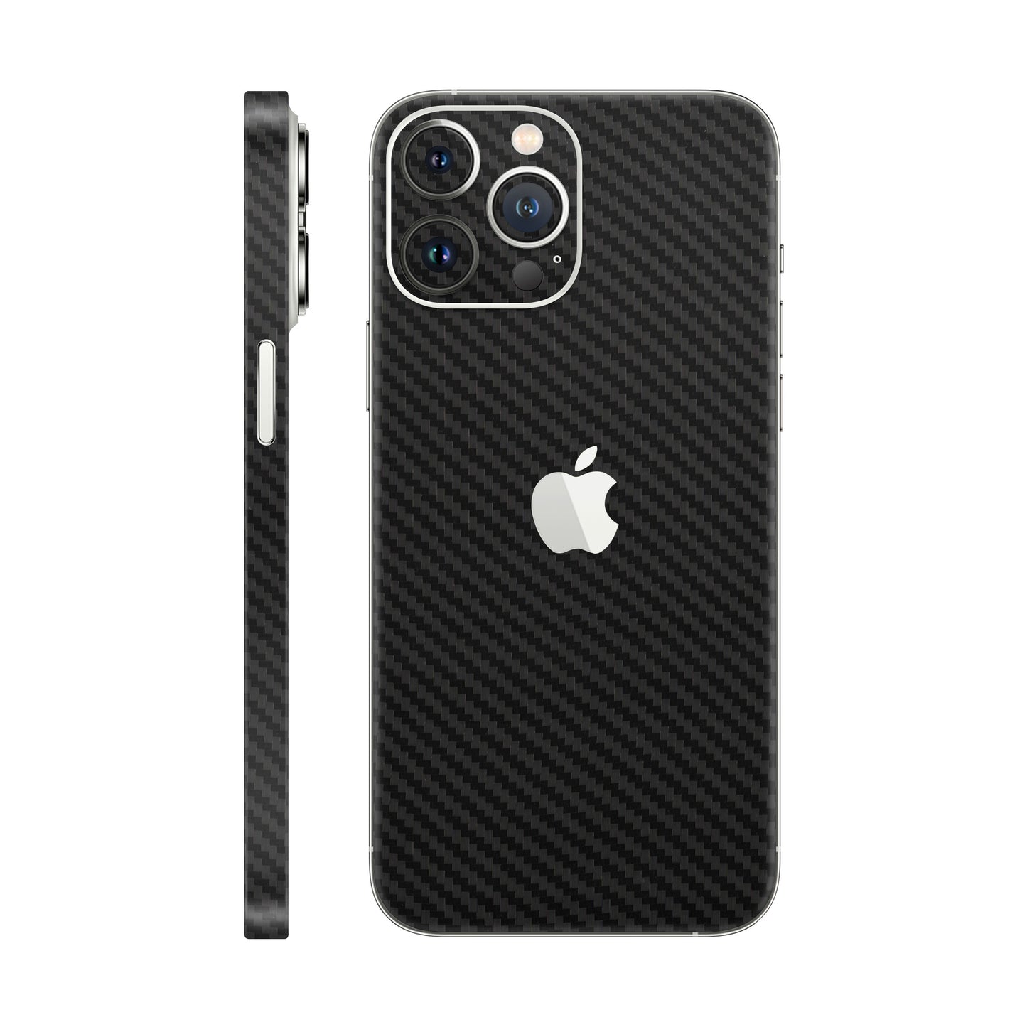 Folie de protectie iPhone 13 Pro Max, eSkins Elegans, Skin Carbon Negru