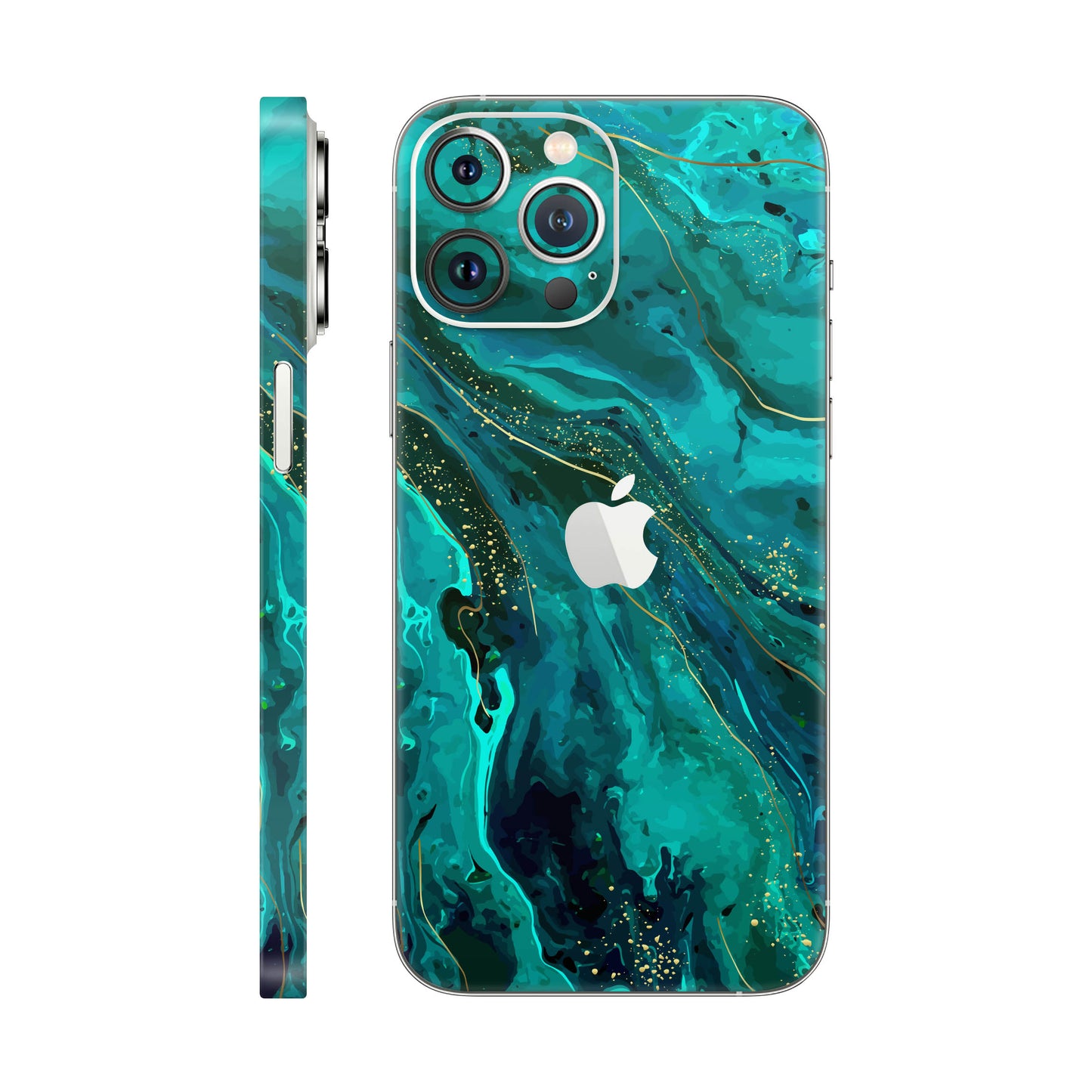 Folie de protectie iPhone 13 Pro Max, eSkins Signature, Skin Celestial Lagoon