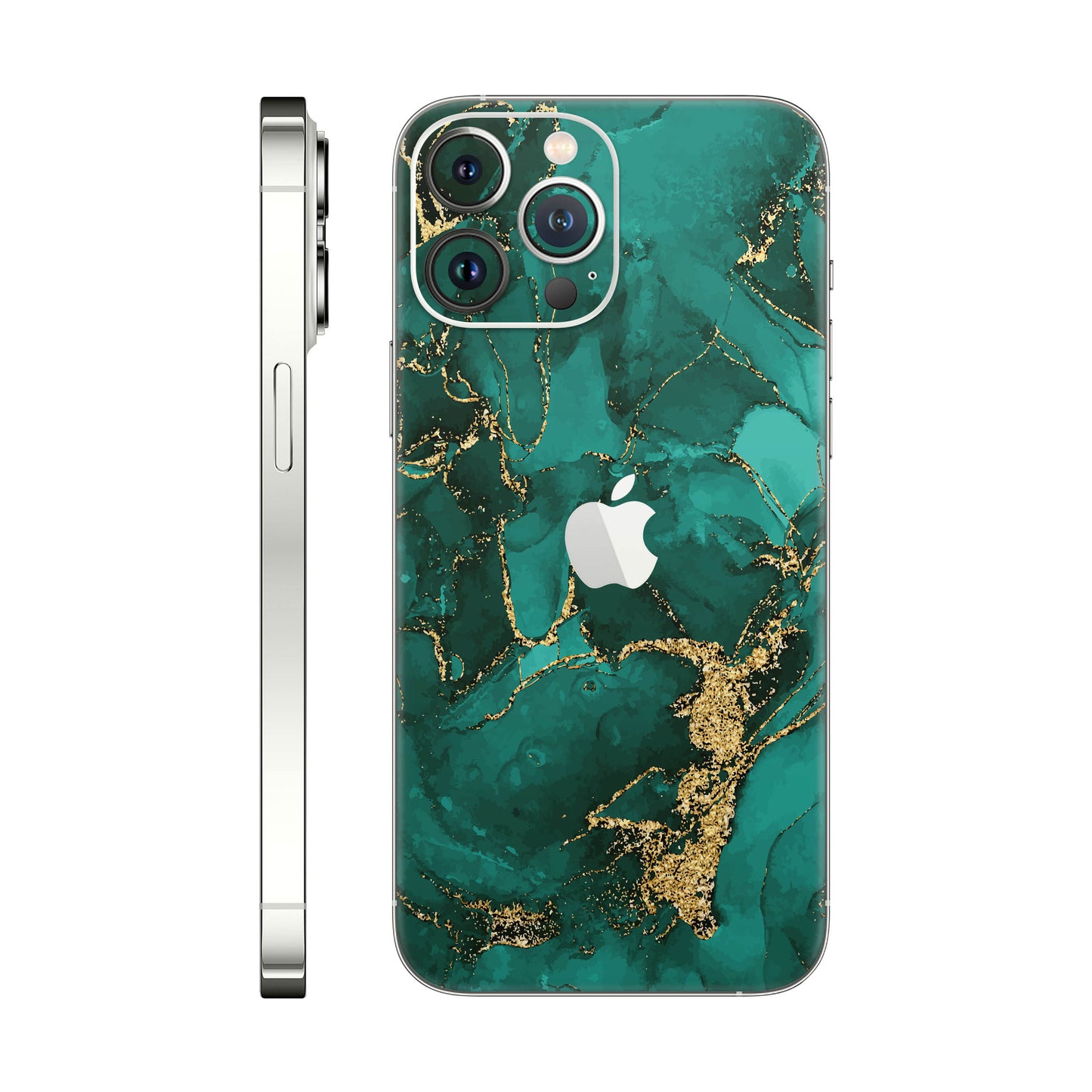 Folie de protectie iPhone 13 Pro Max, eSkins Signature, Ethereal Green